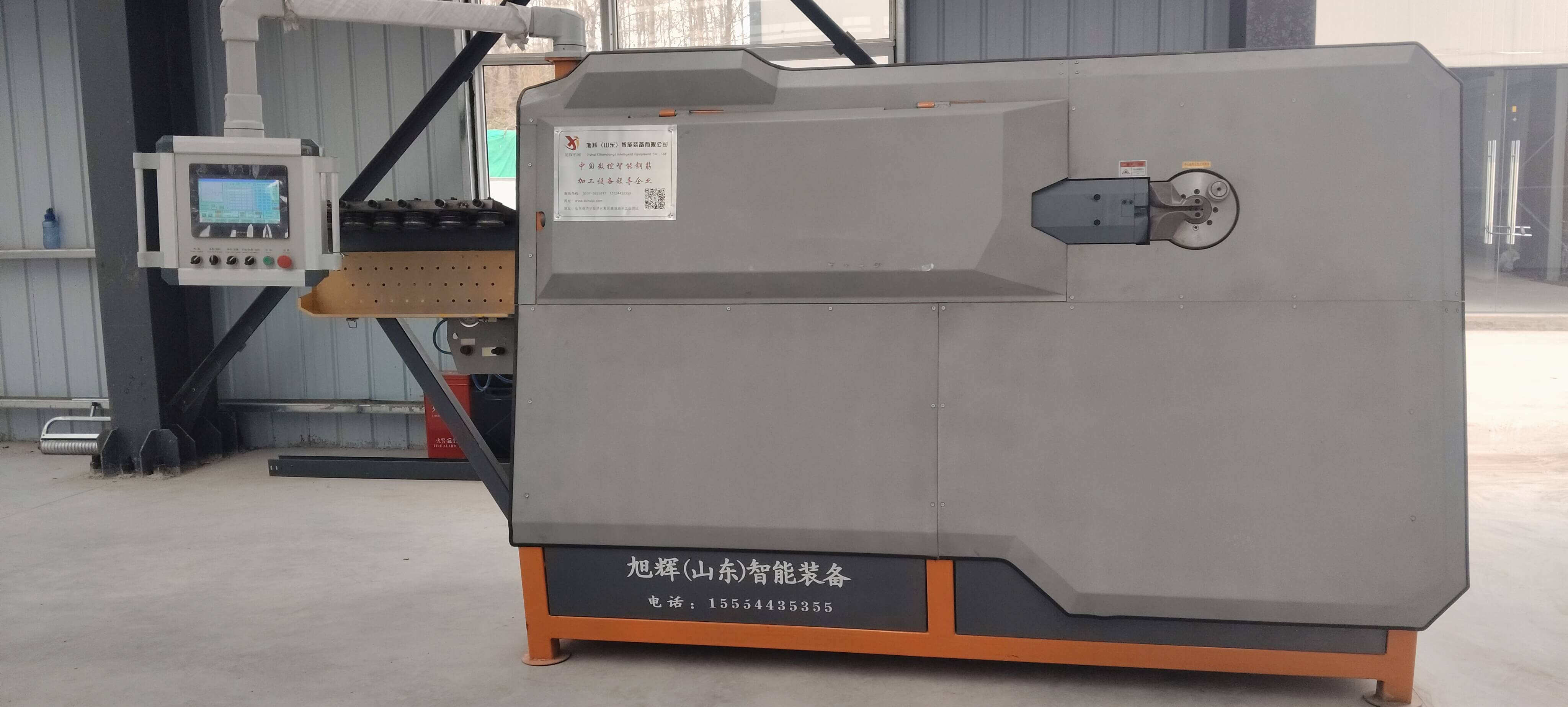 Smart steel bar stirrup bender in operation