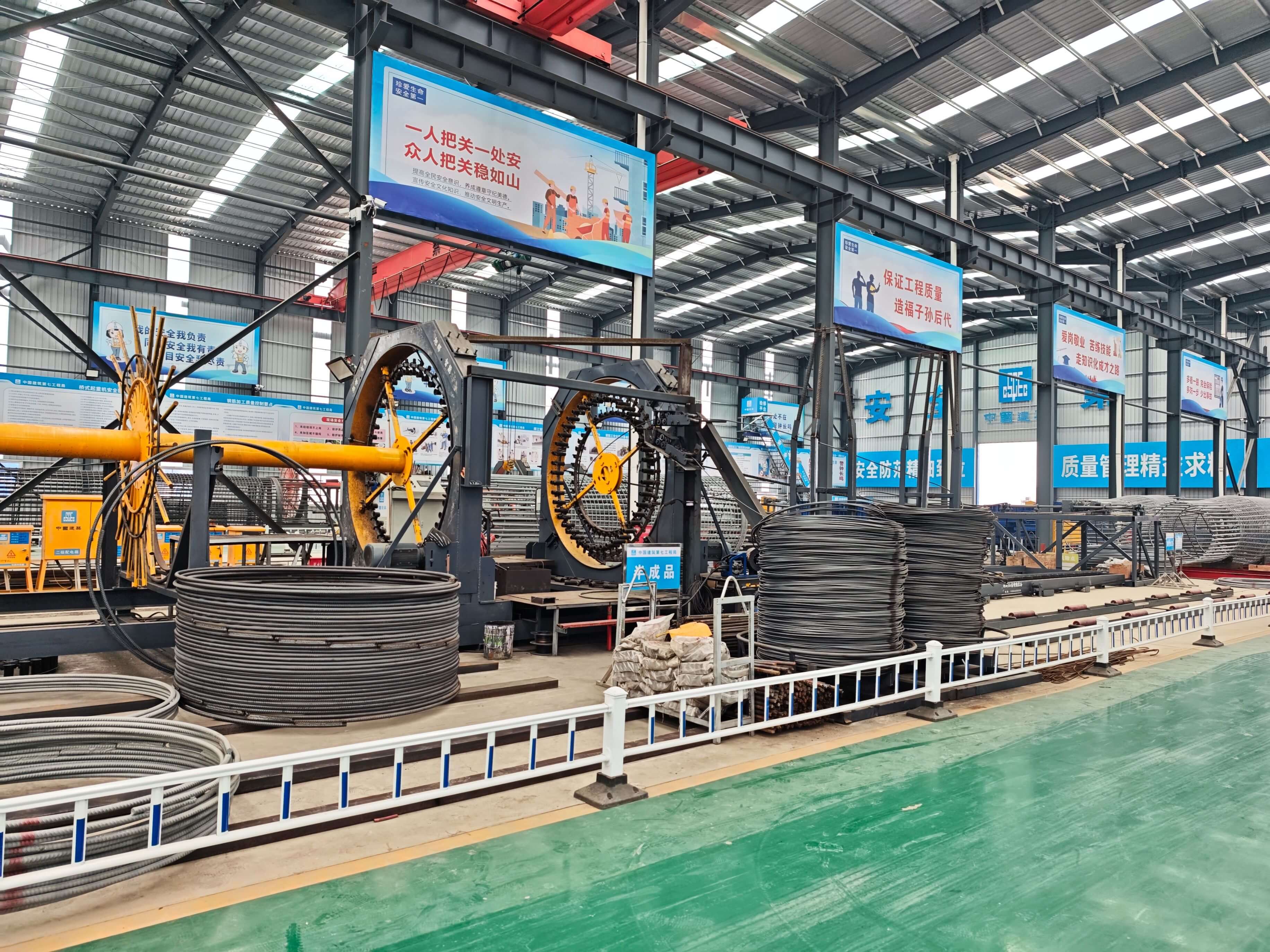 Automated steel reinforcement processing equipment