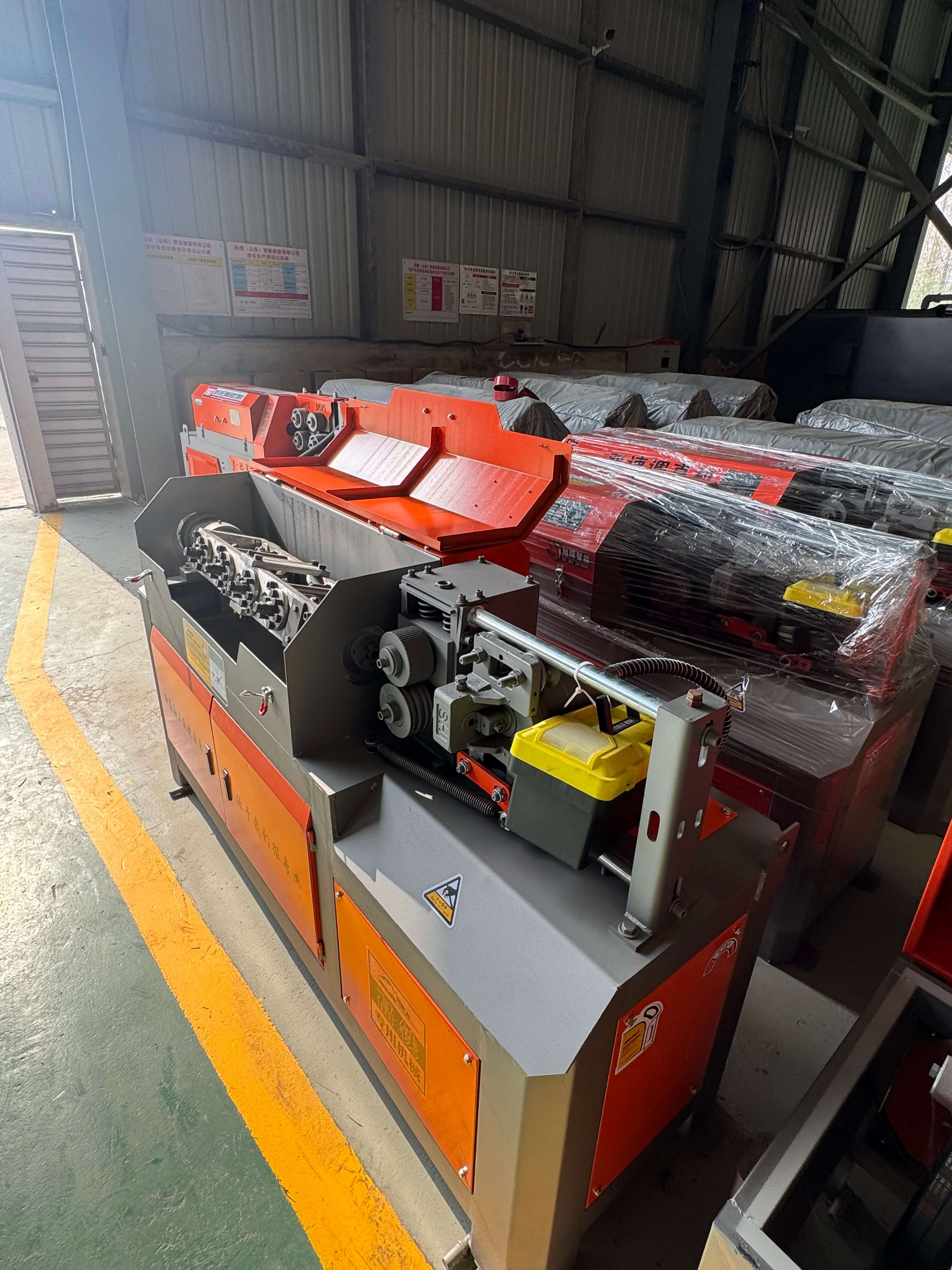 CNC rebar bending center in operation