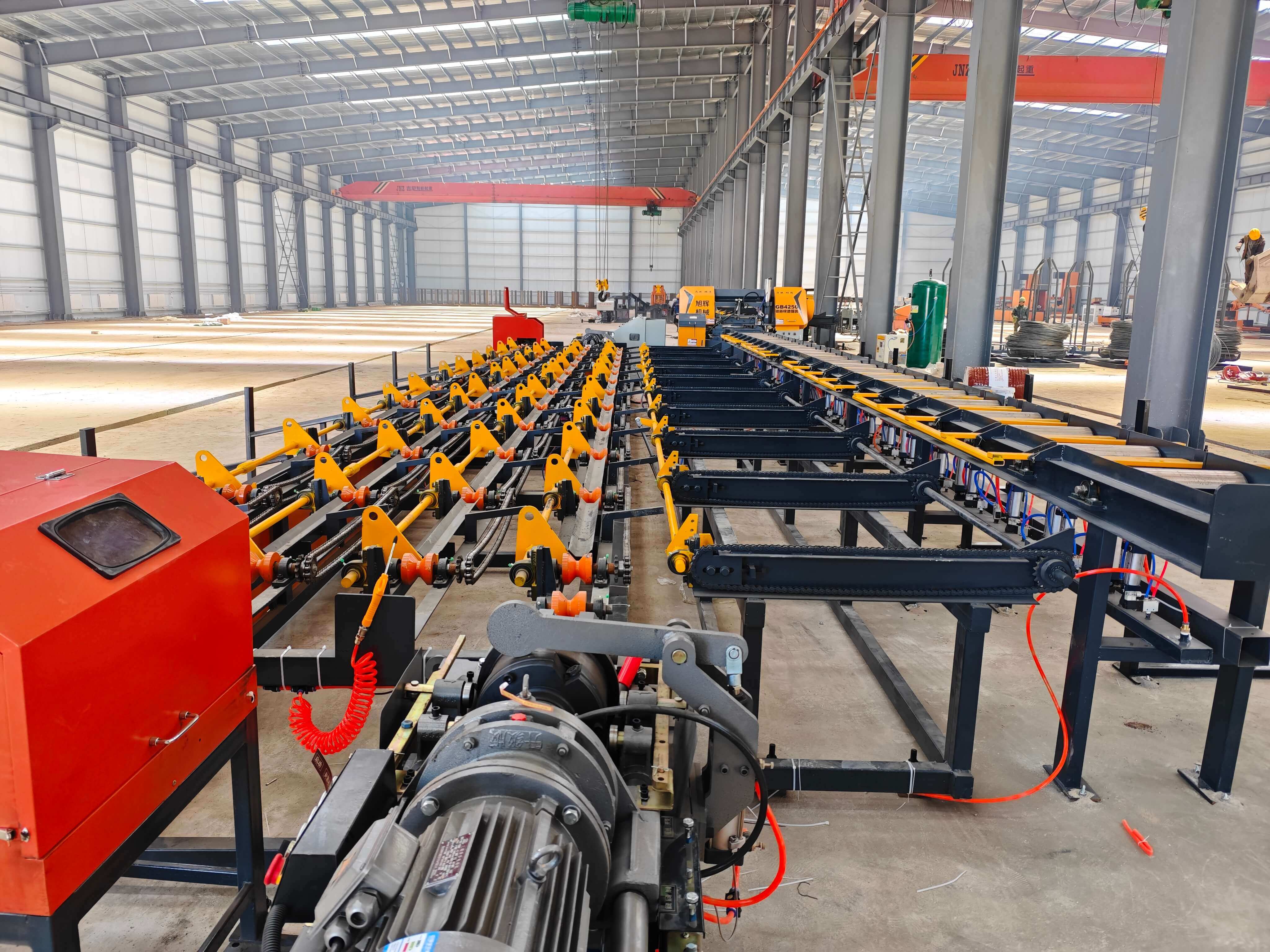 Steel bar processing equipment in factory