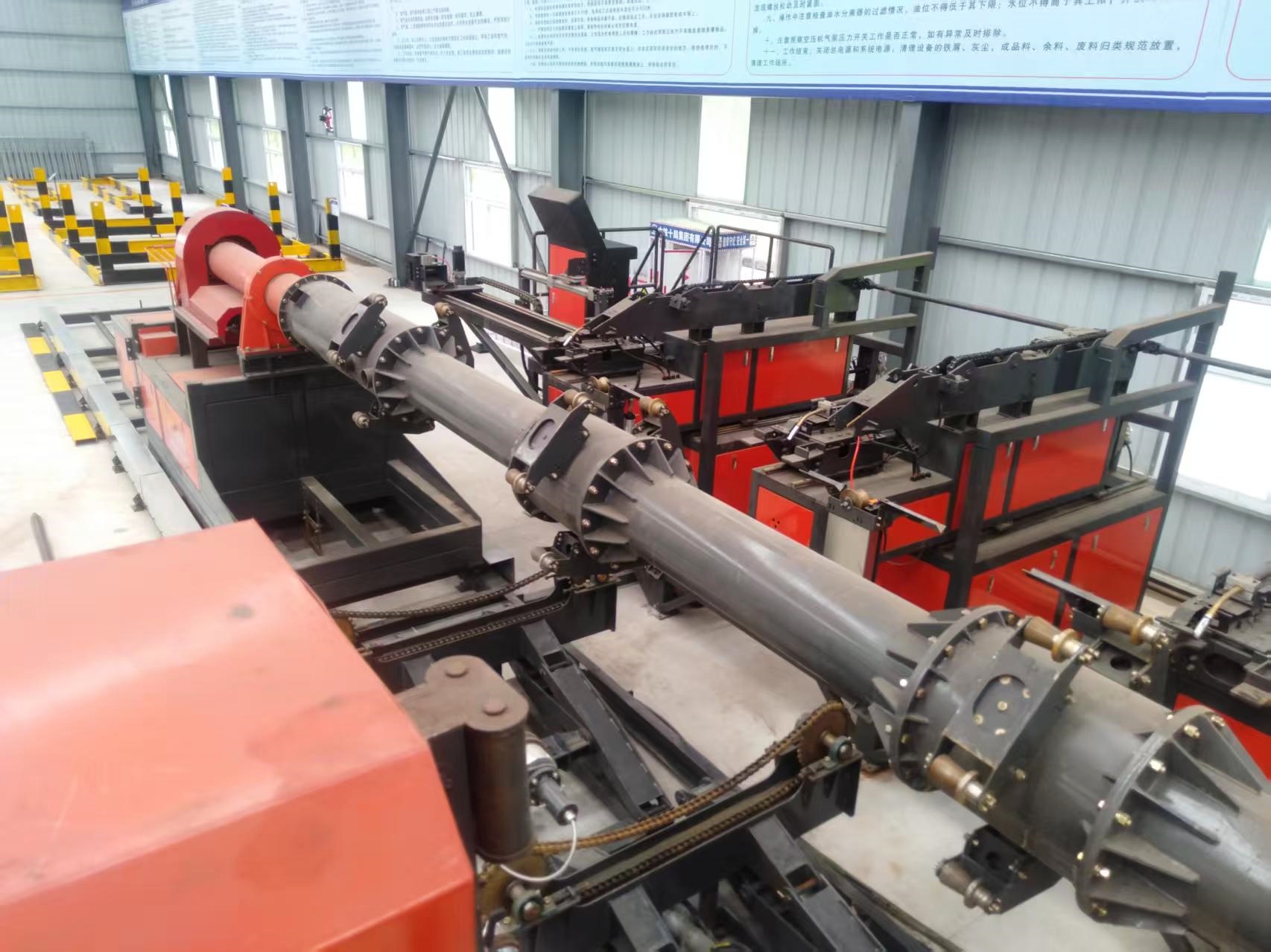CNC steel cage welding workstation in operation