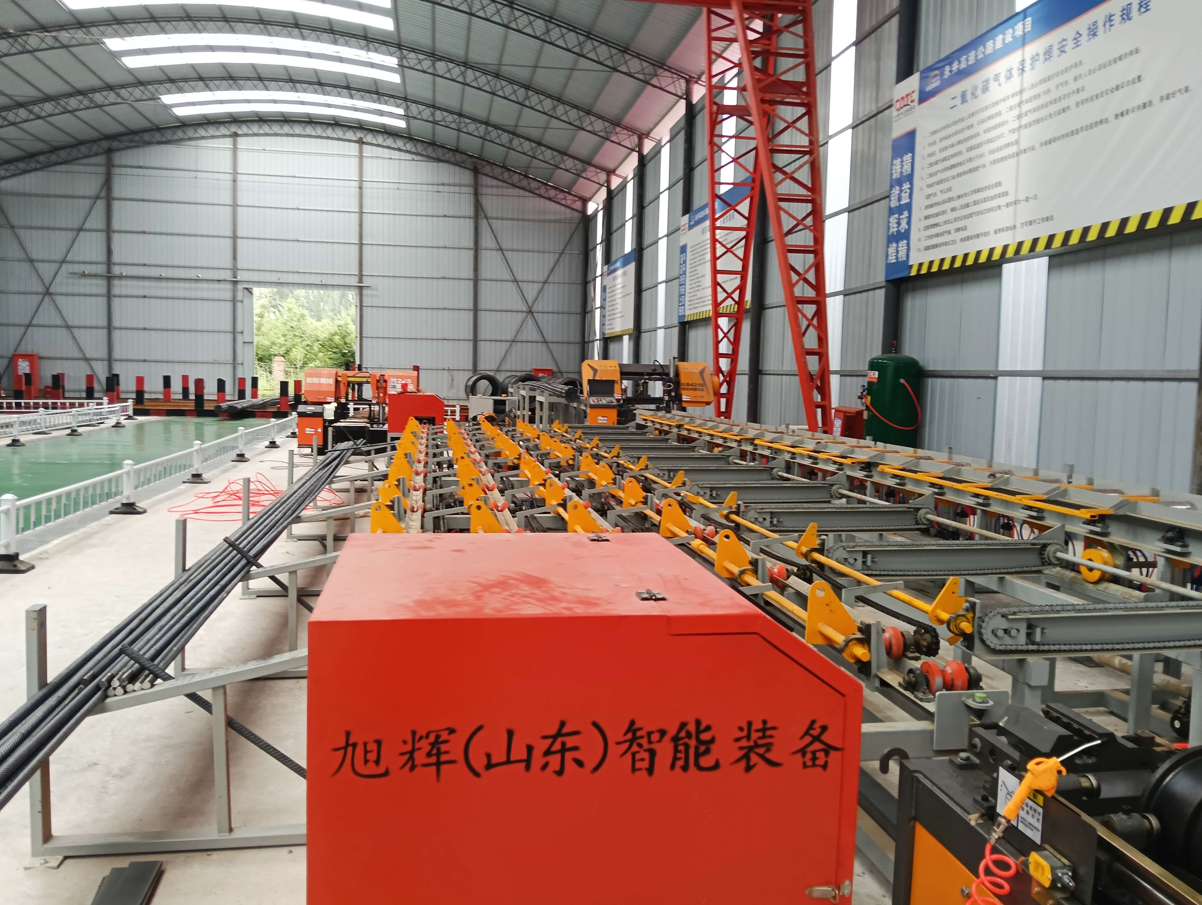 CNC steel bar processing equipment in factory