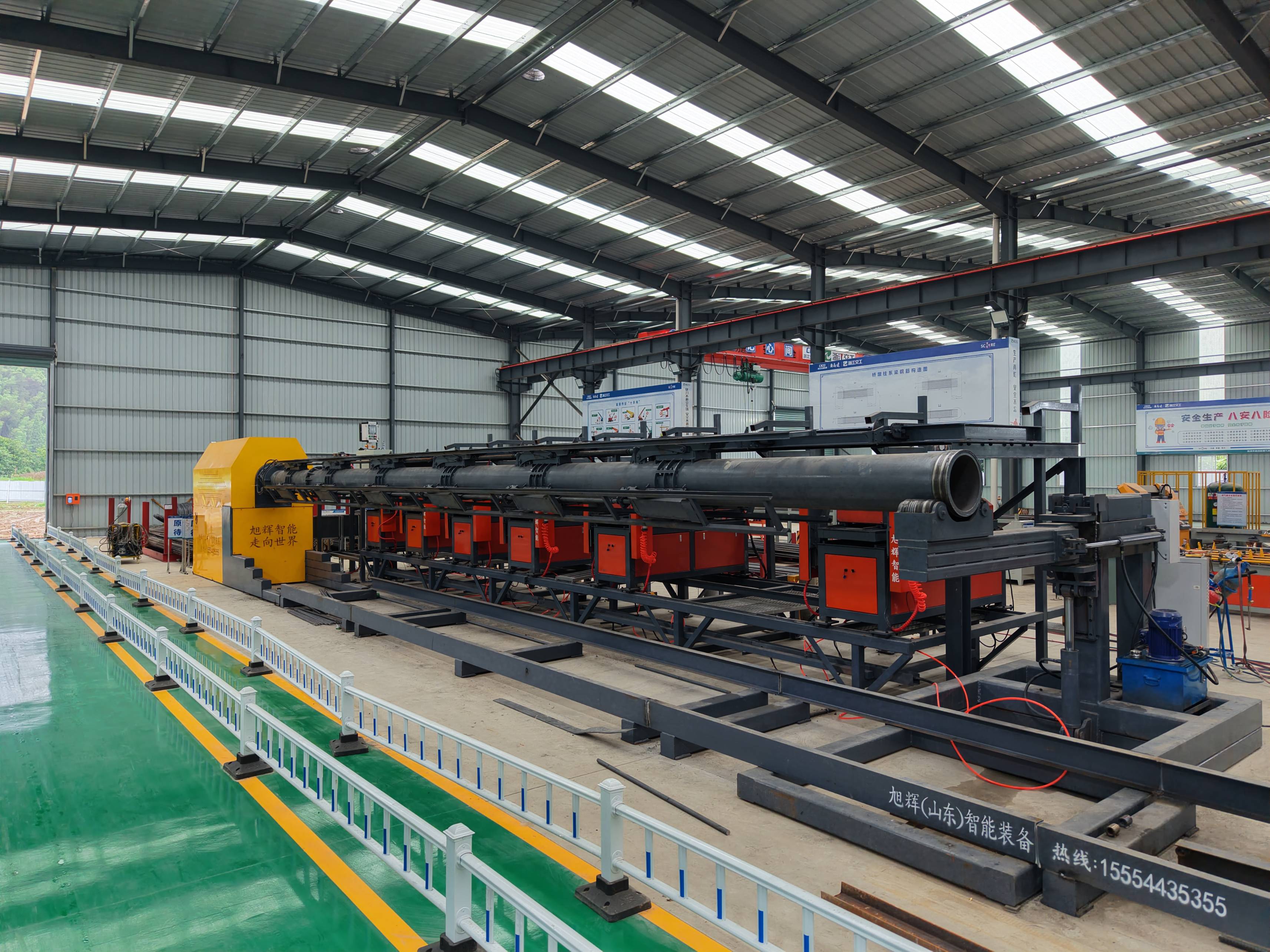 Smart steel cage forming welding workstation in factory