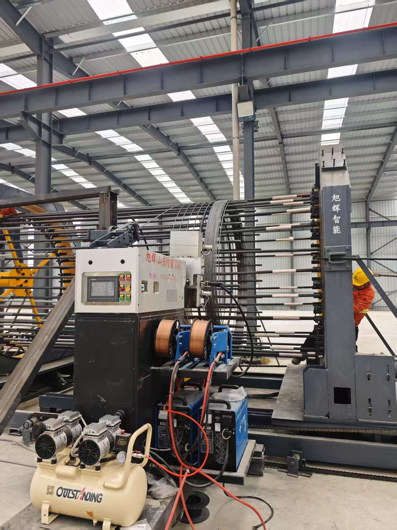 Automated steel cage production line