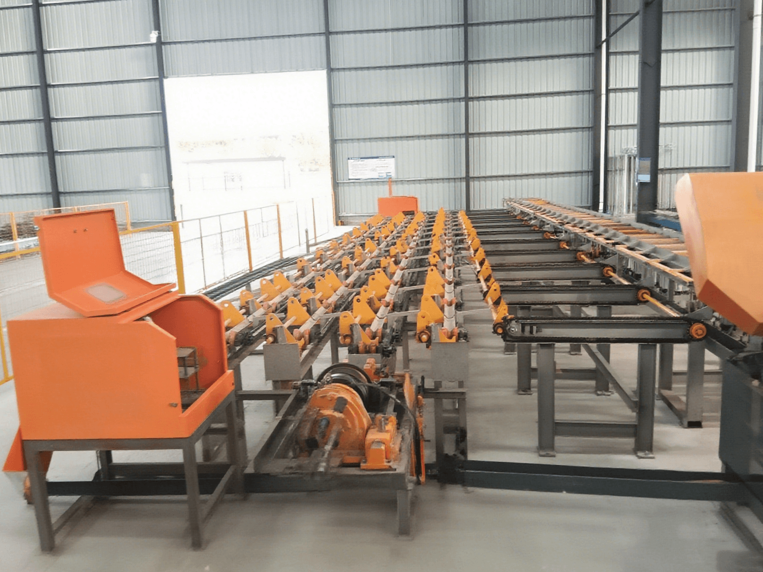 Reinforcing steel cutting threading grinding machine in factory