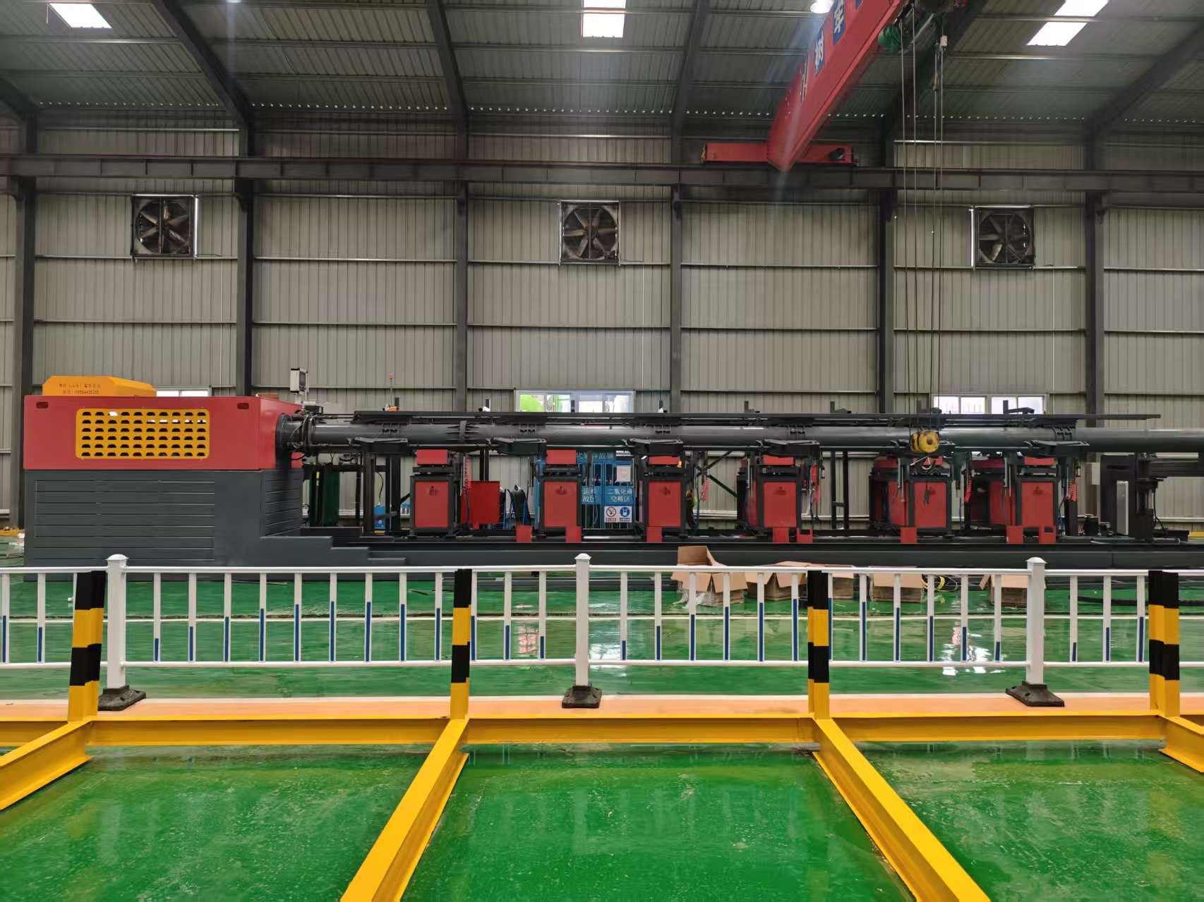 Automated rebar cage workstation in production