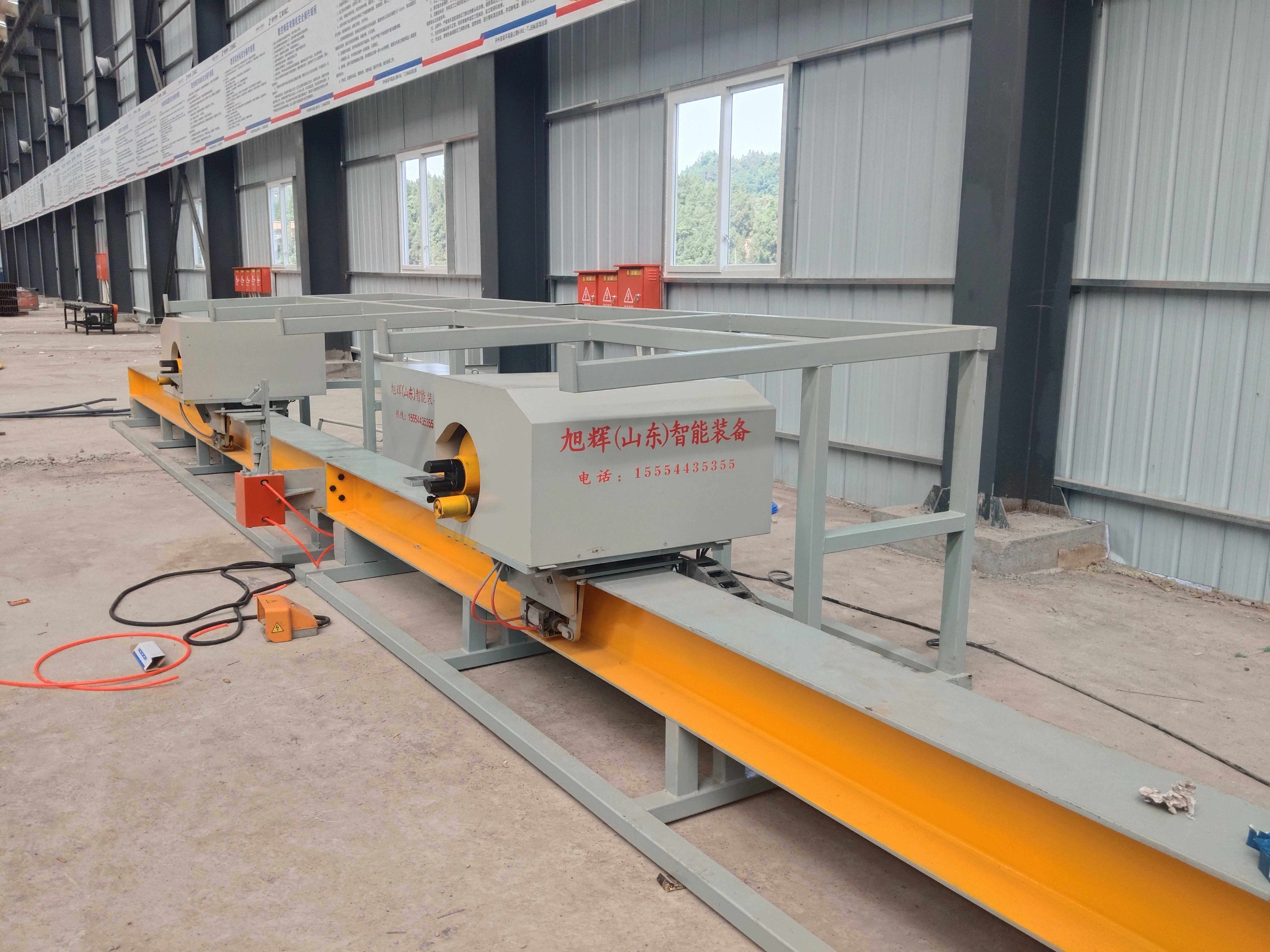 Rebar bending machine in operation