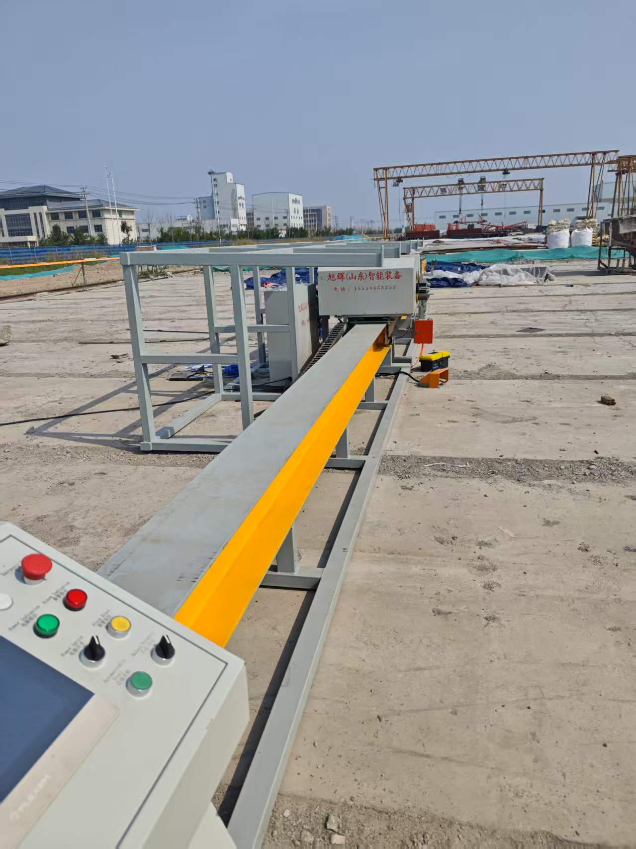 Steel bar bending machine for bridge construction