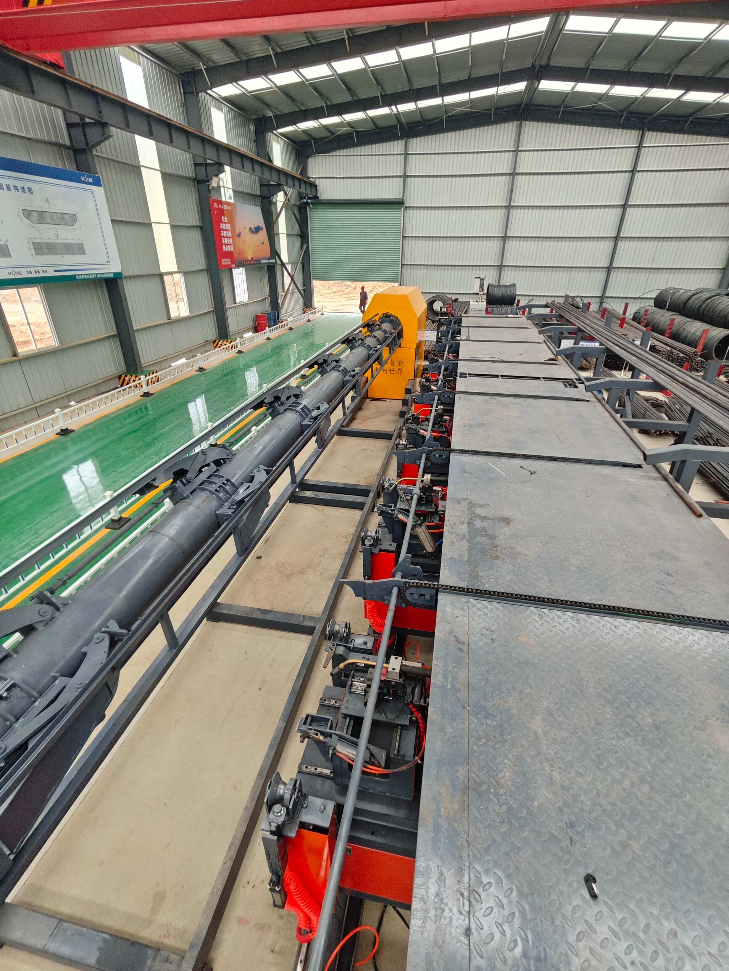 Smart steel cage forming welding workstation in operation
