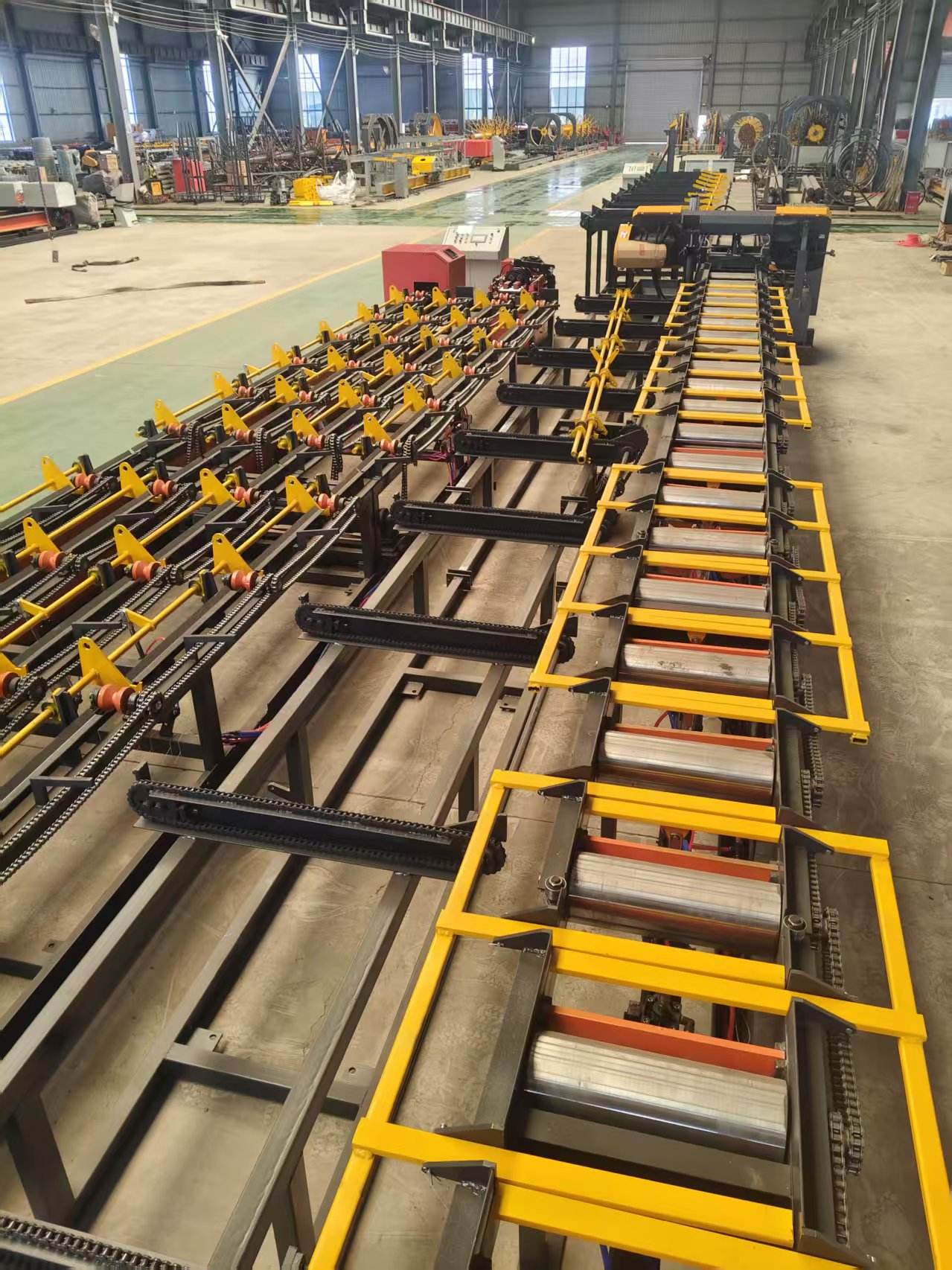 Rebar cutting threading grinding machine in factory