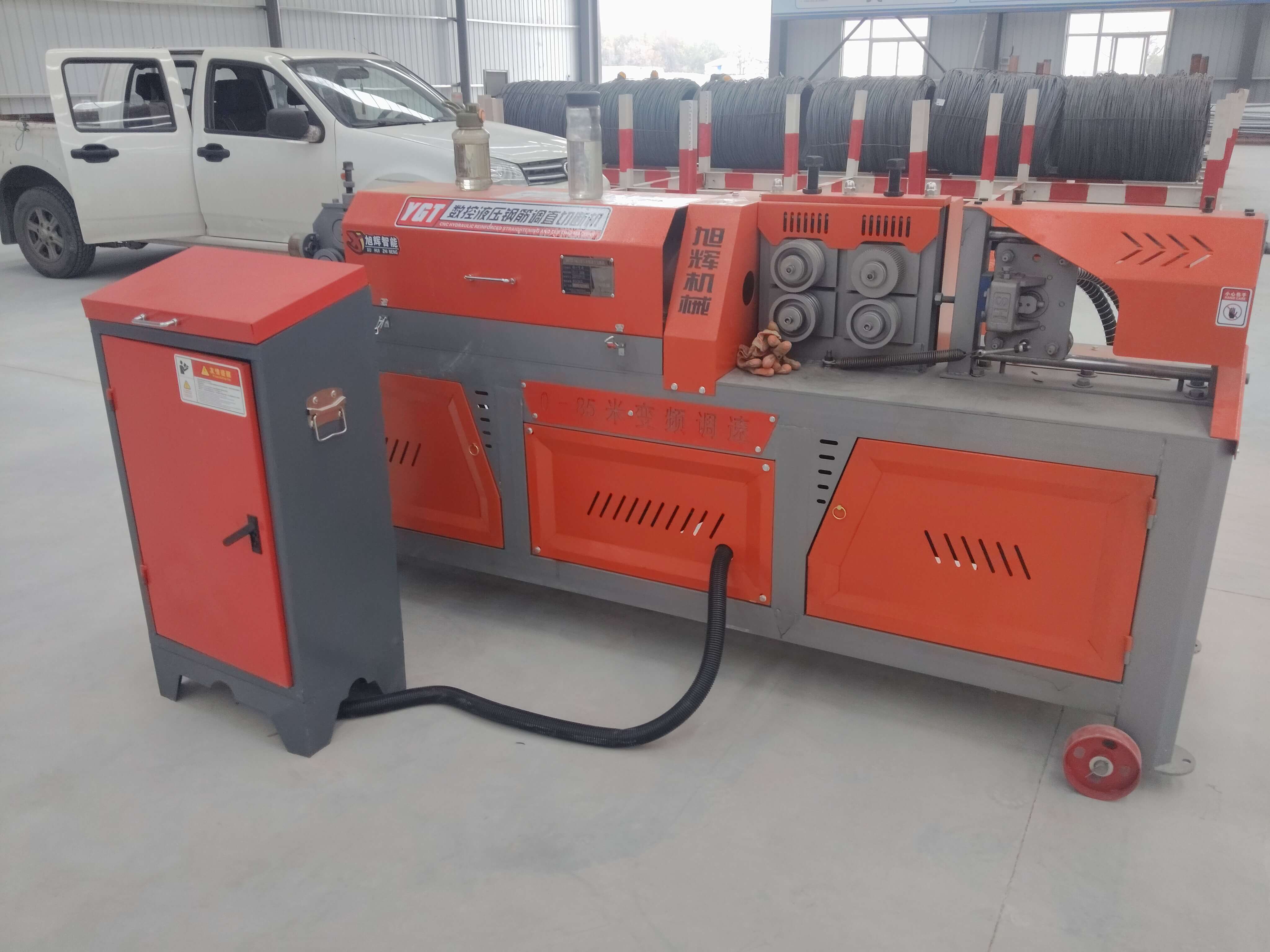 CNC steel bar processing equipment in factory