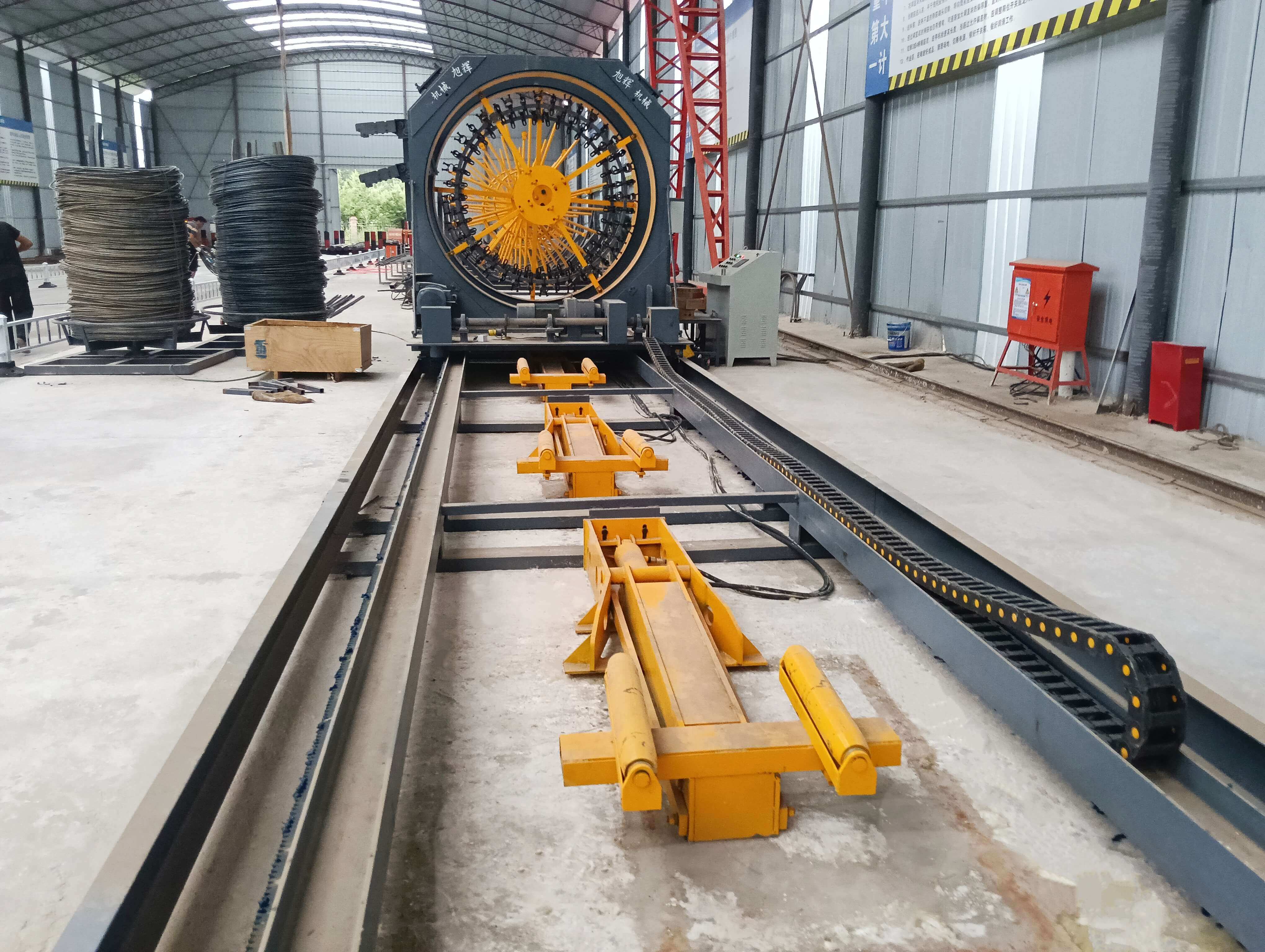 CNC rebar cage welding machine in production