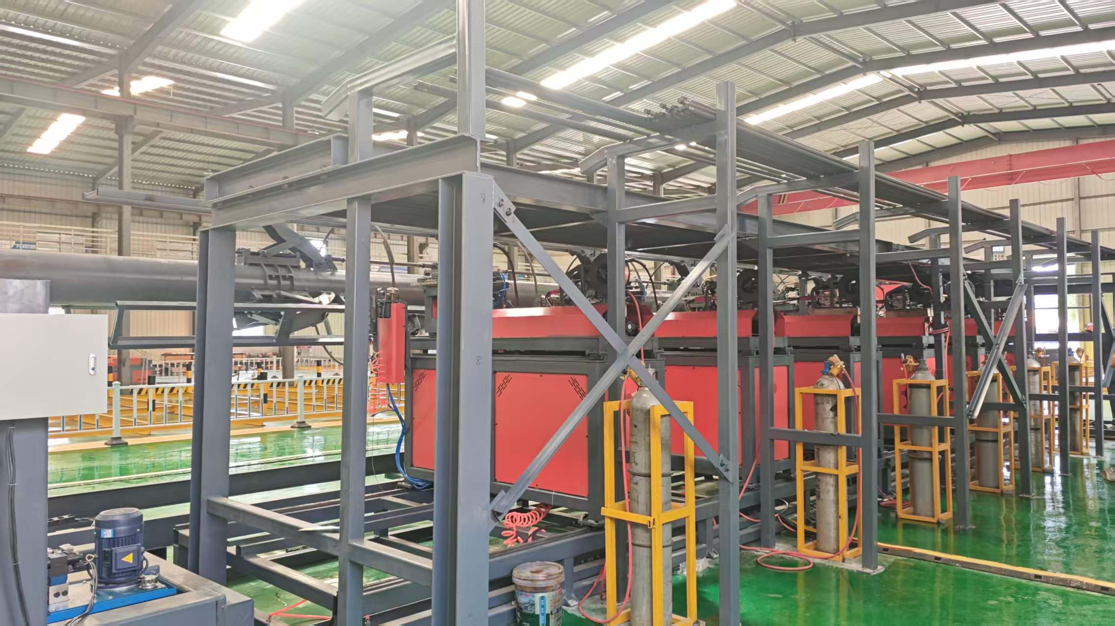 Fully automatic steel cage welding workstation in operation