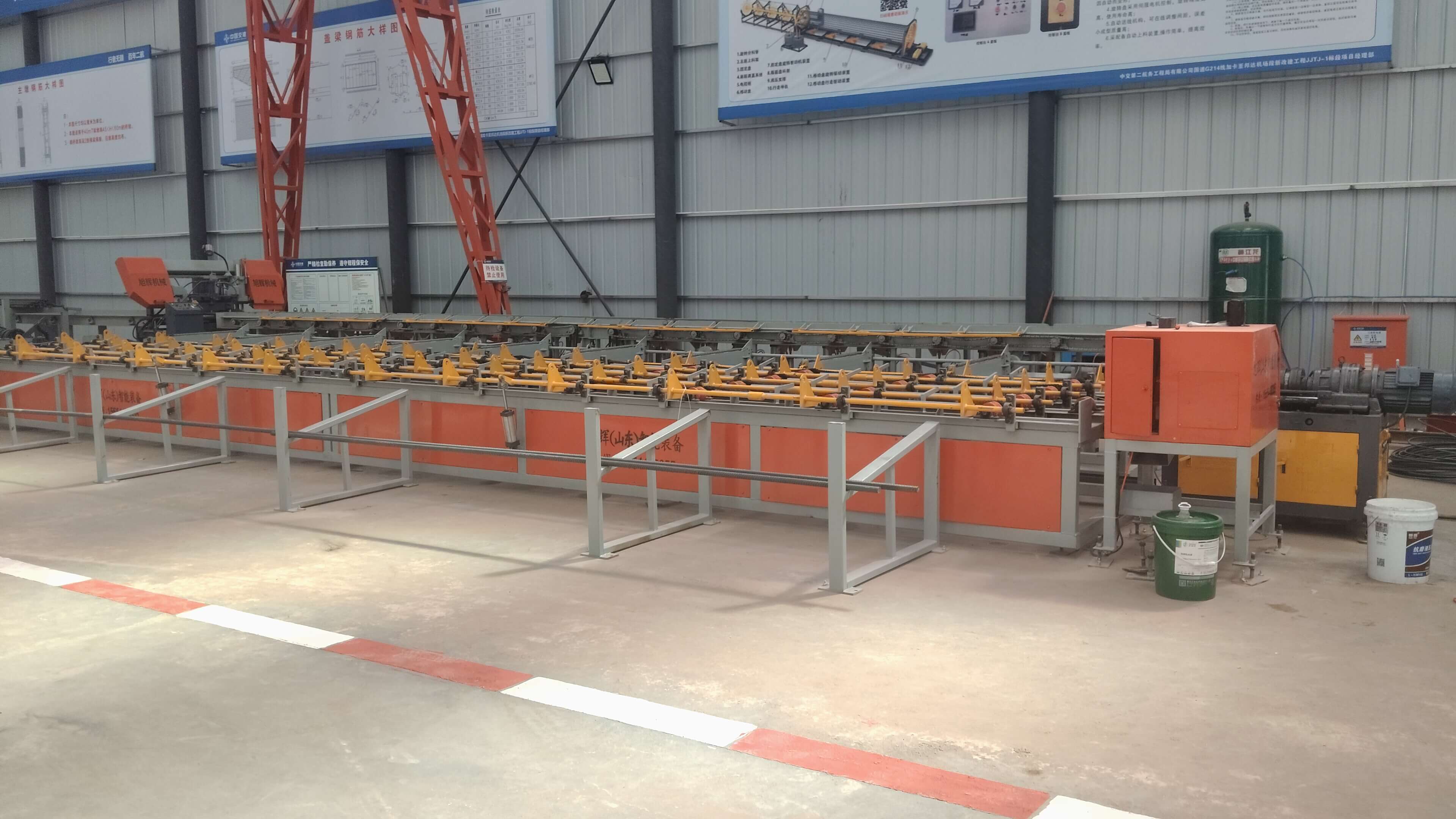 Industrial CNC steel bar processing equipment operation