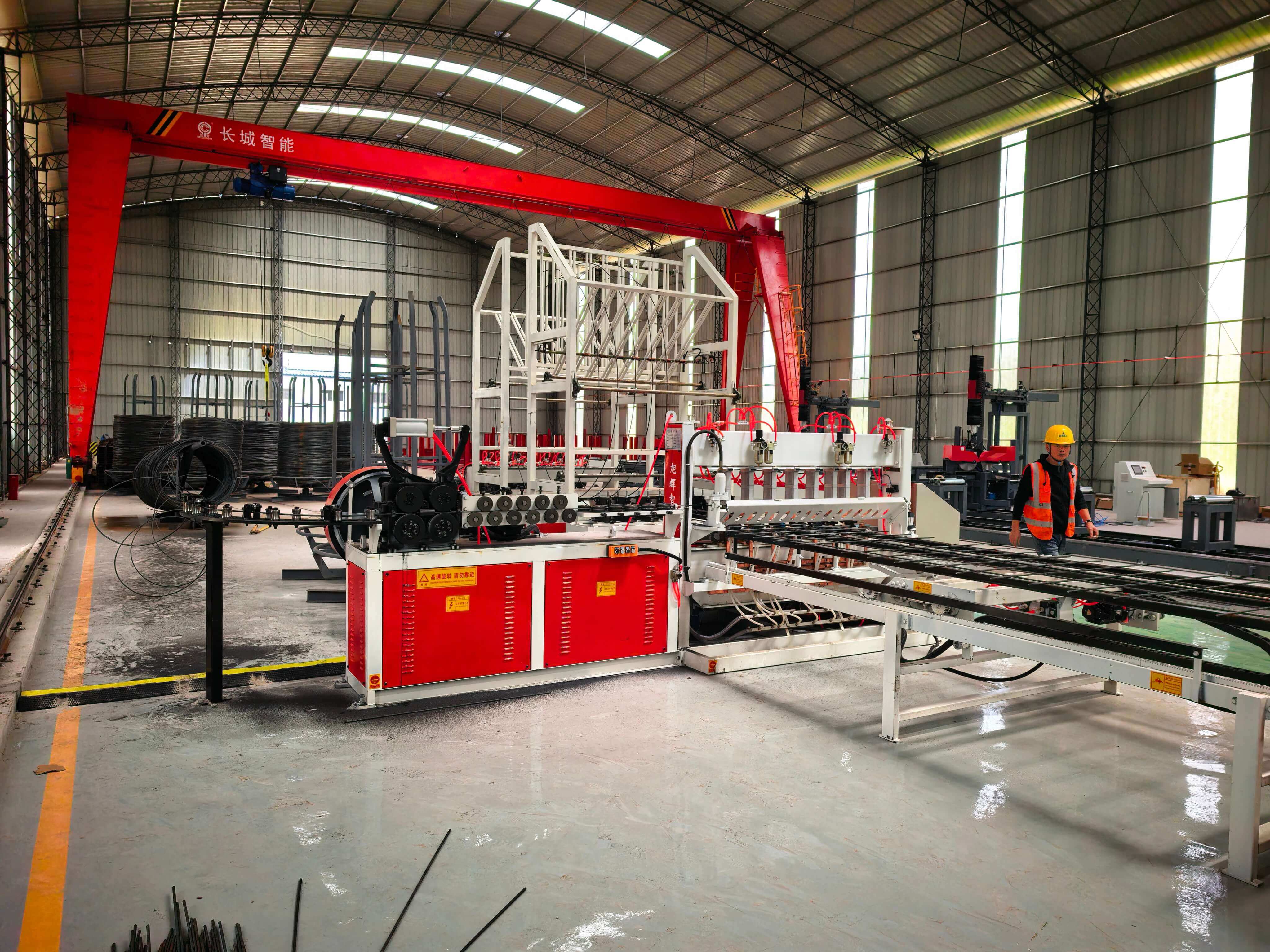 Bridge steel mesh welding equipment in production