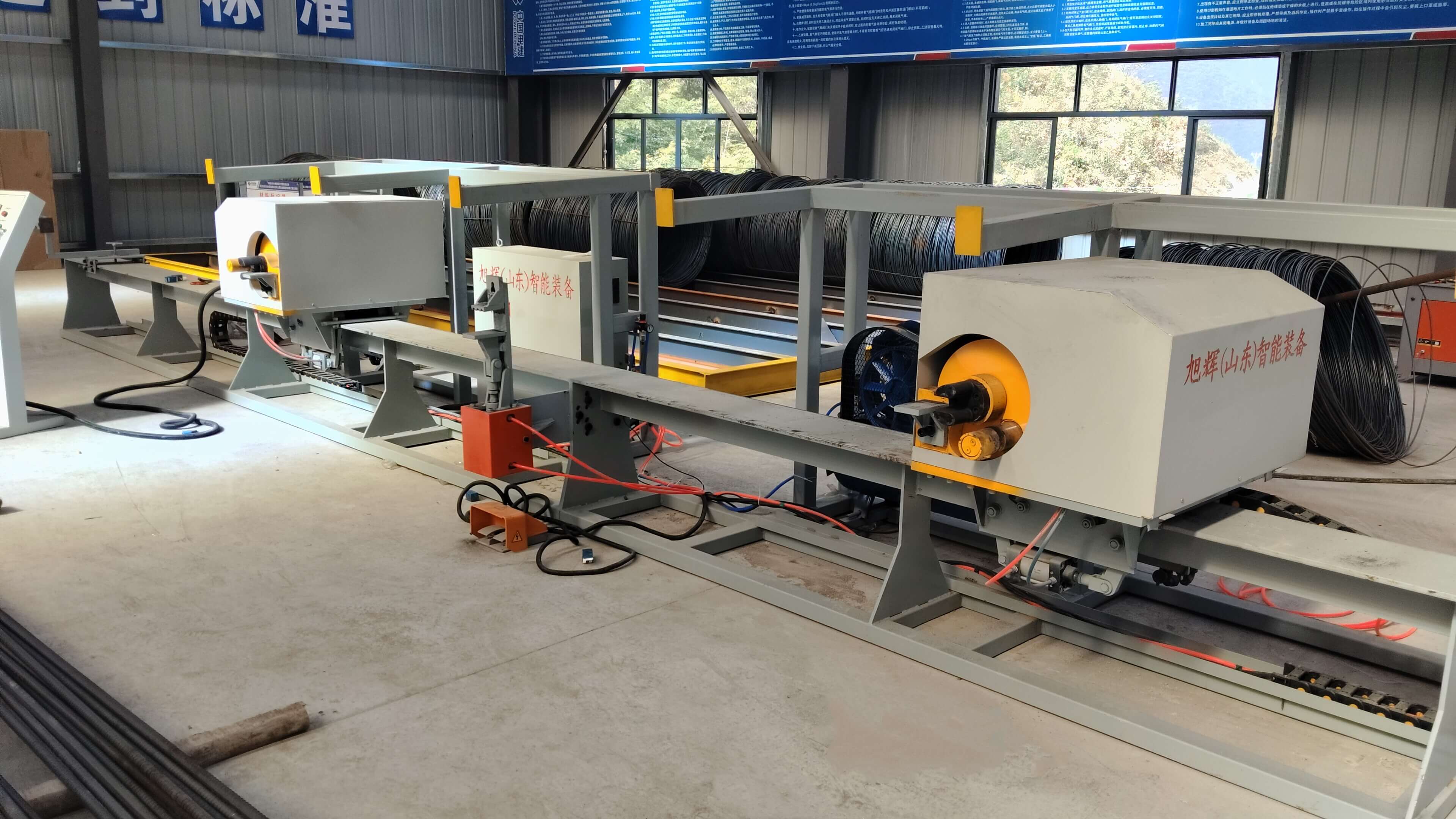 Rebar bending equipment in construction site