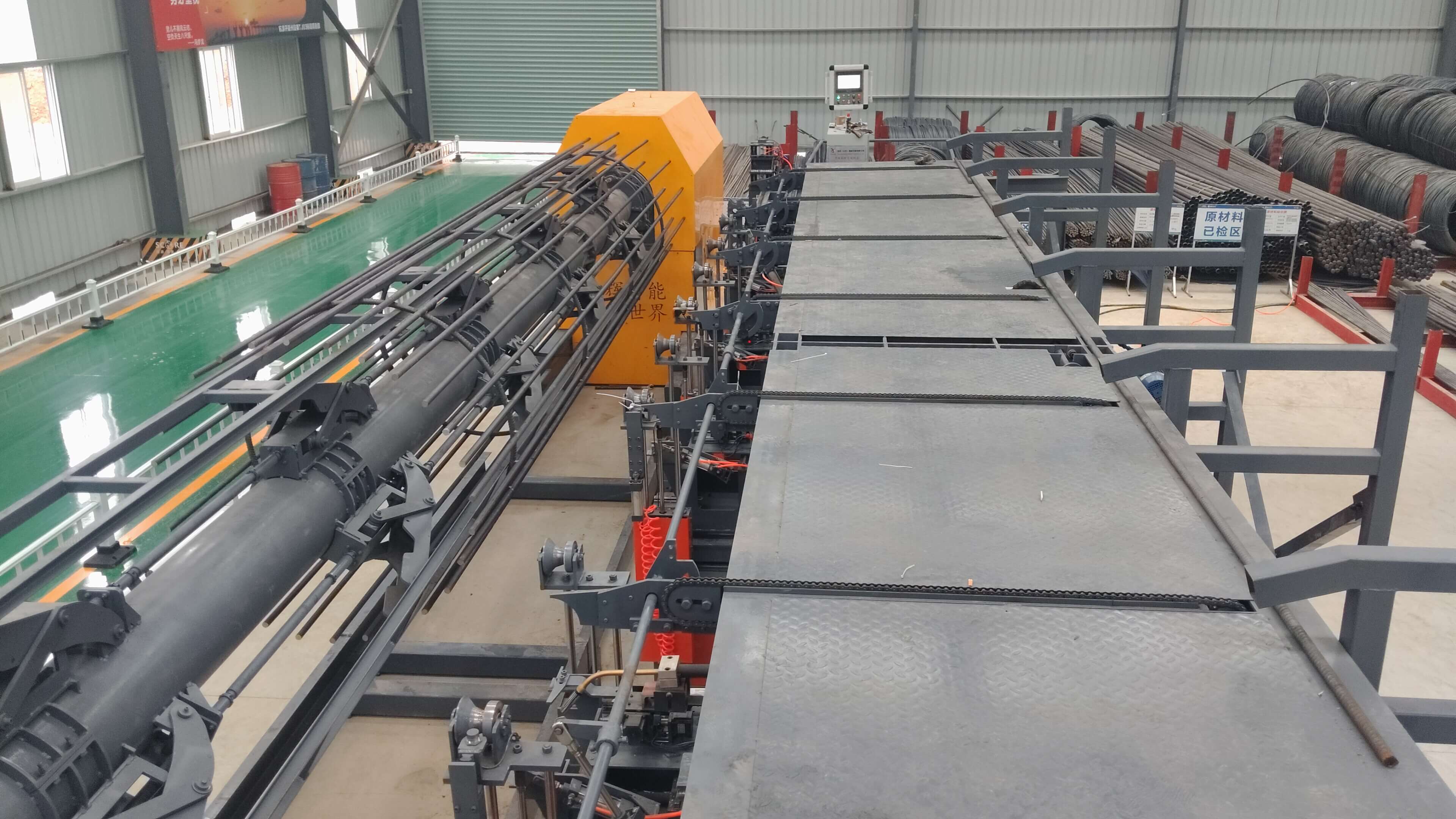 Smart steel cage forming welding workstation in factory