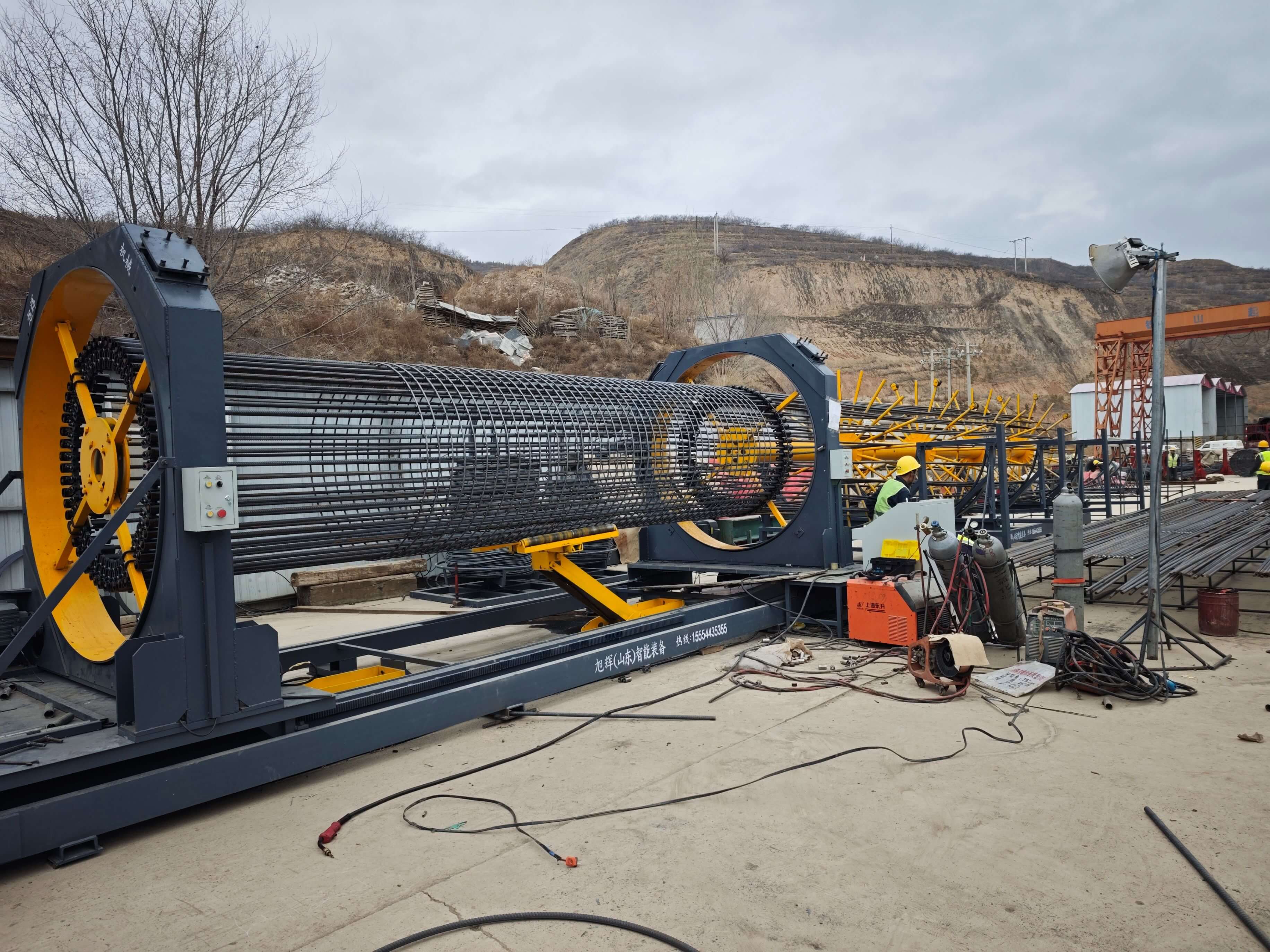 Pile foundation steel cage rolling welder manufacturing