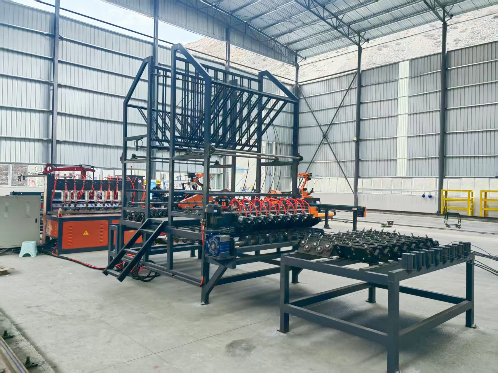 Smart steel mesh welding production line in factory