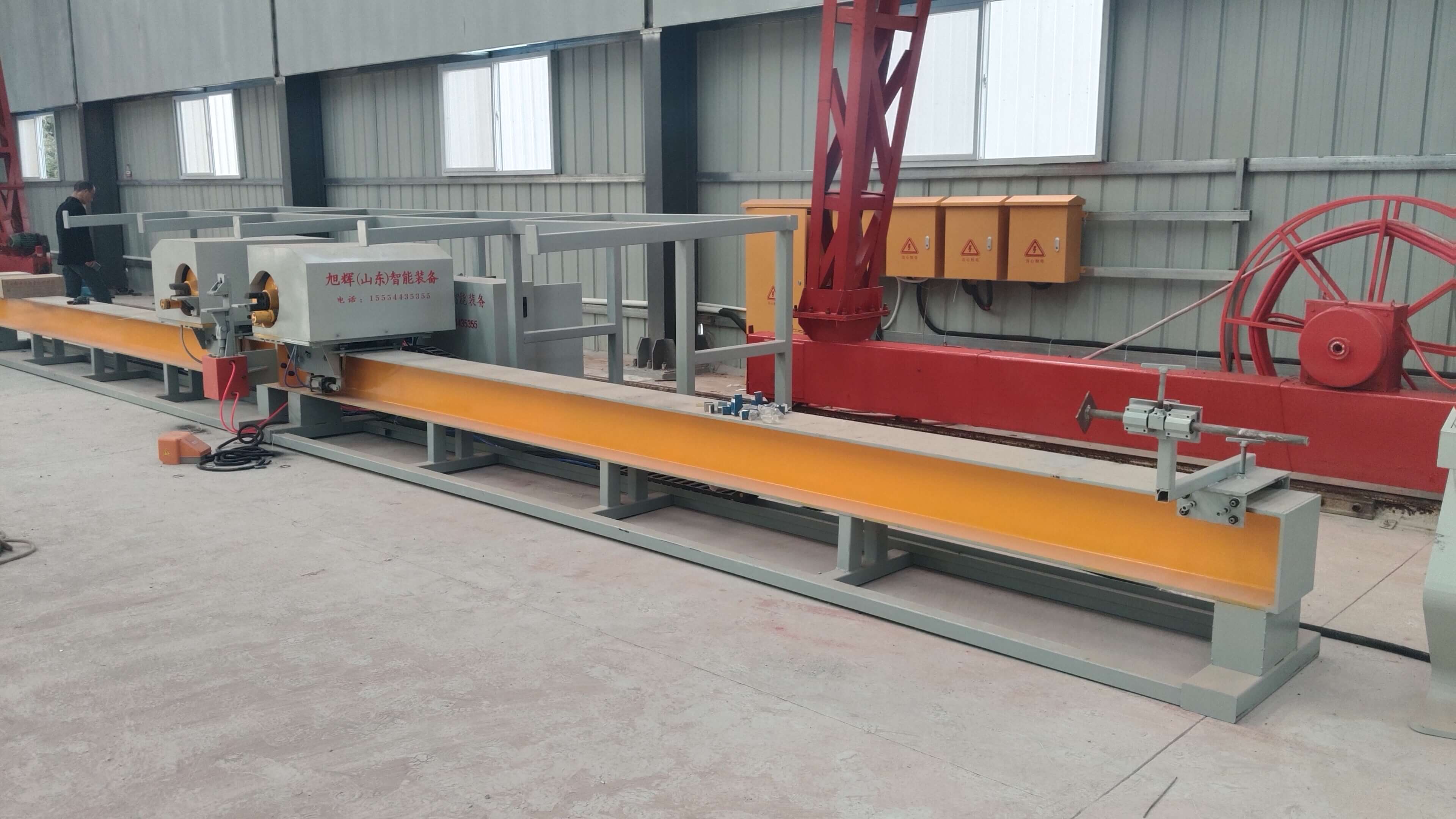 Precision CNC rebar bending operation