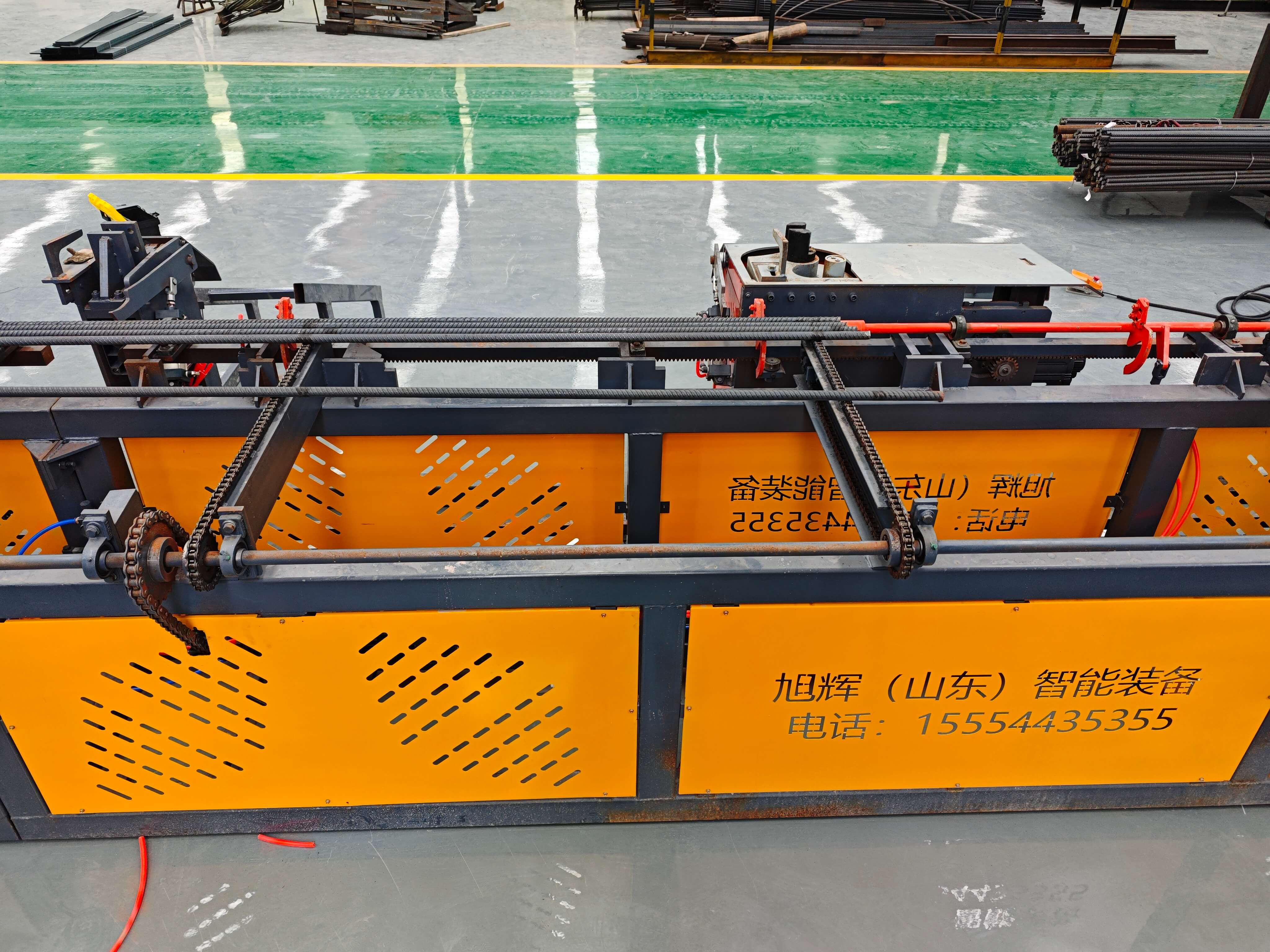 Control panel of fully automatic rebar bending machine
