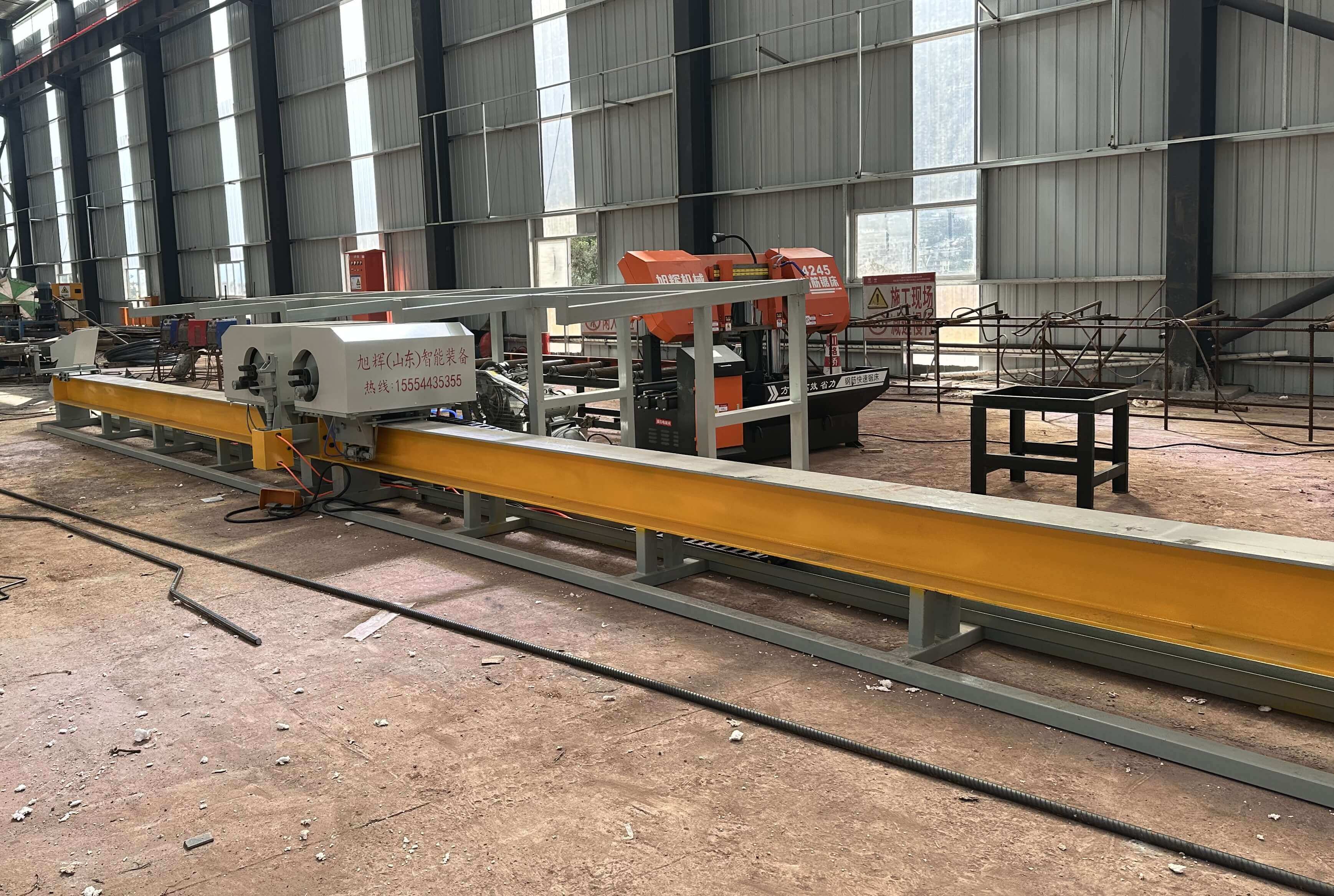 CNC rebar bending center in operation