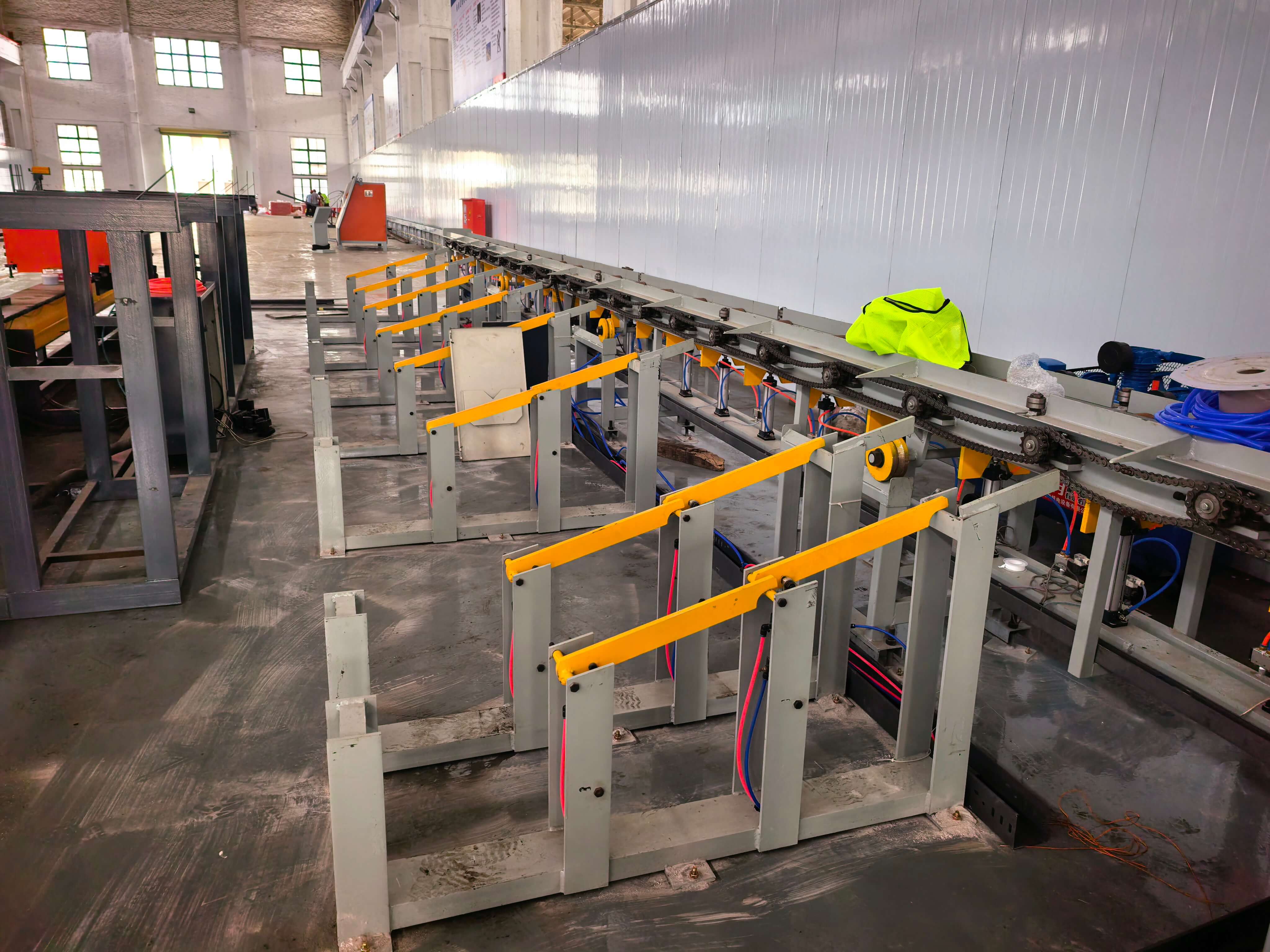 CNC steel bar cutting line in factory