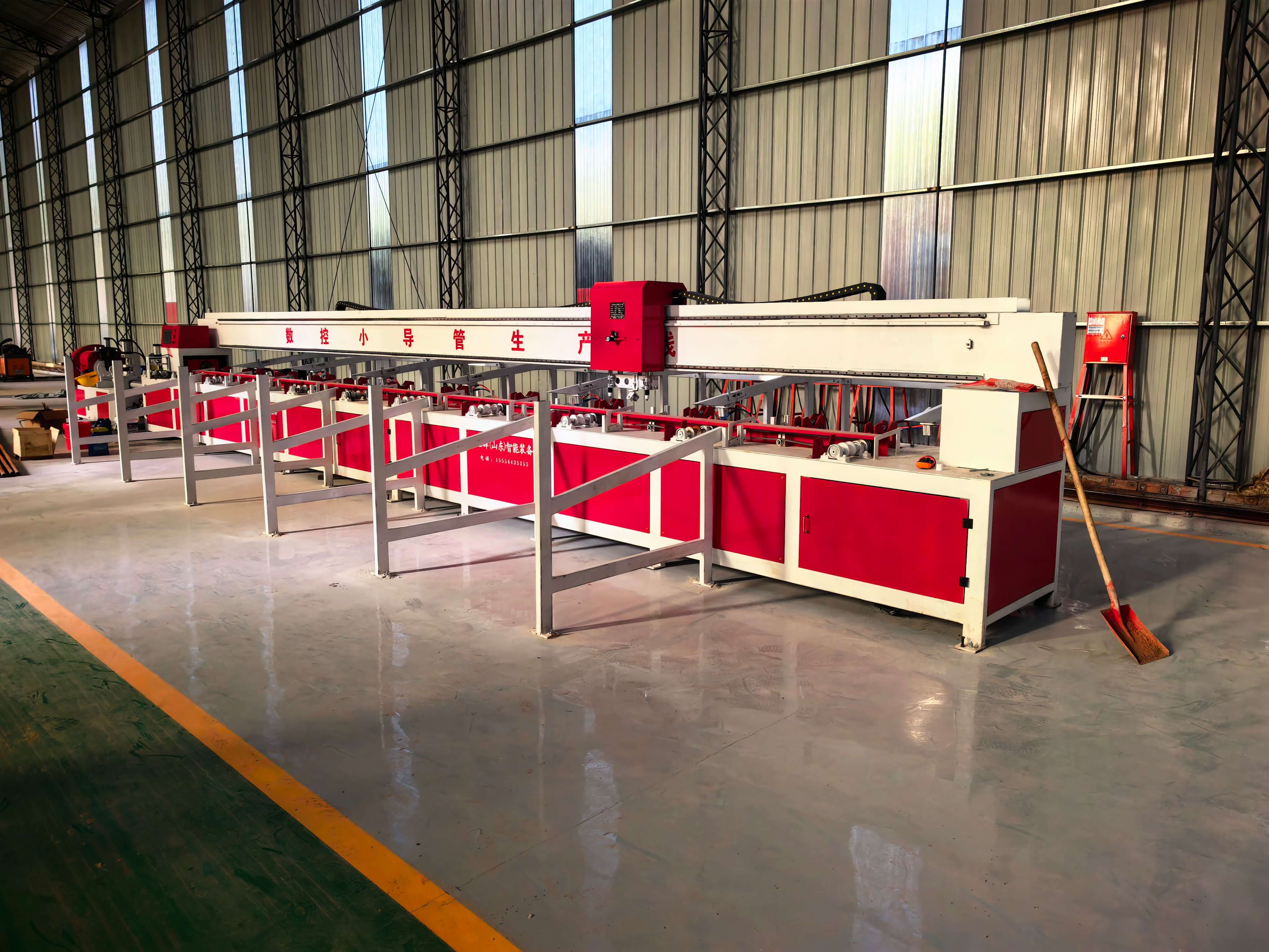 Automatic tunnel small duct production line in operation