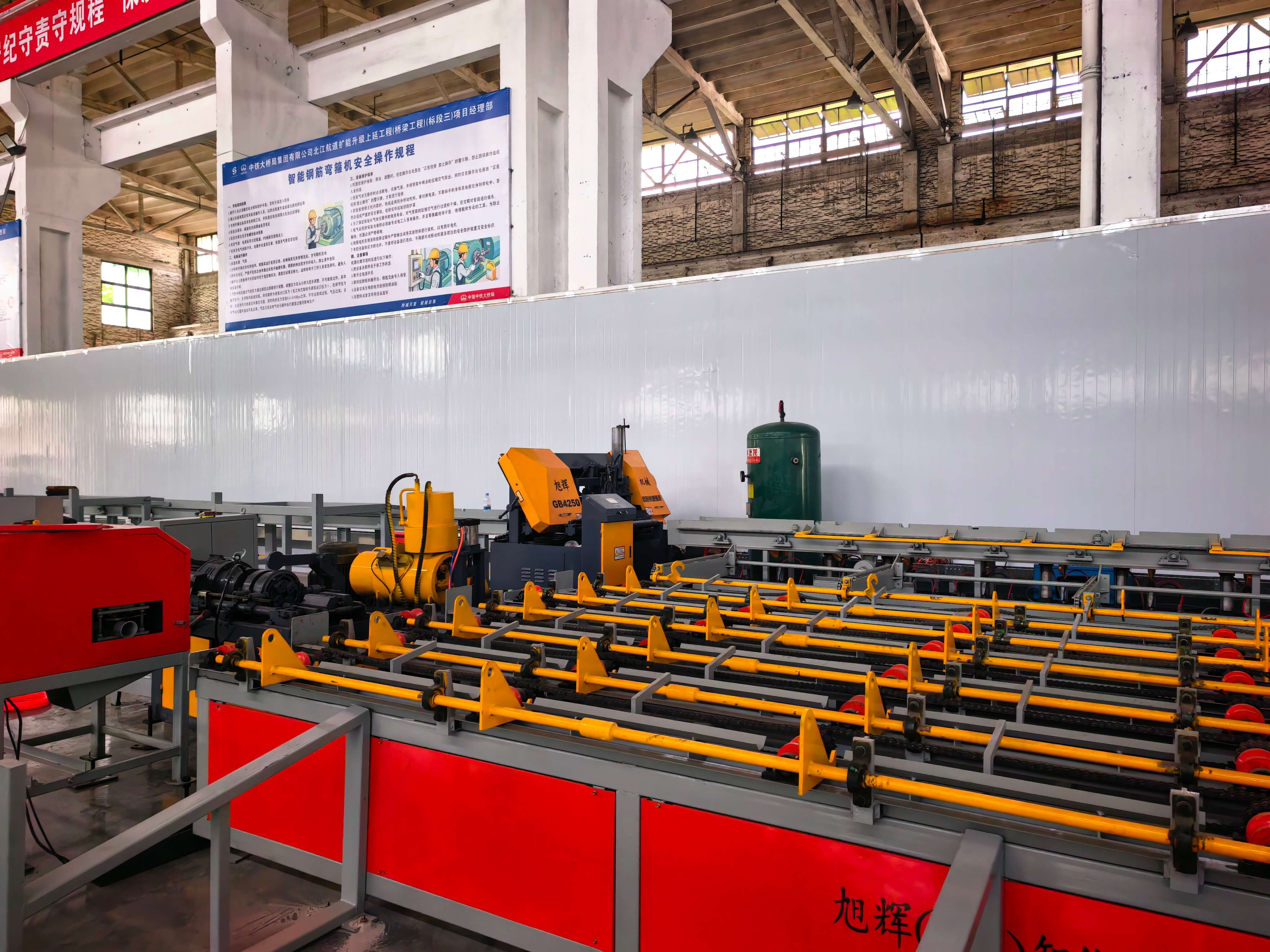 CNC steel bar cutting threading grinding production line