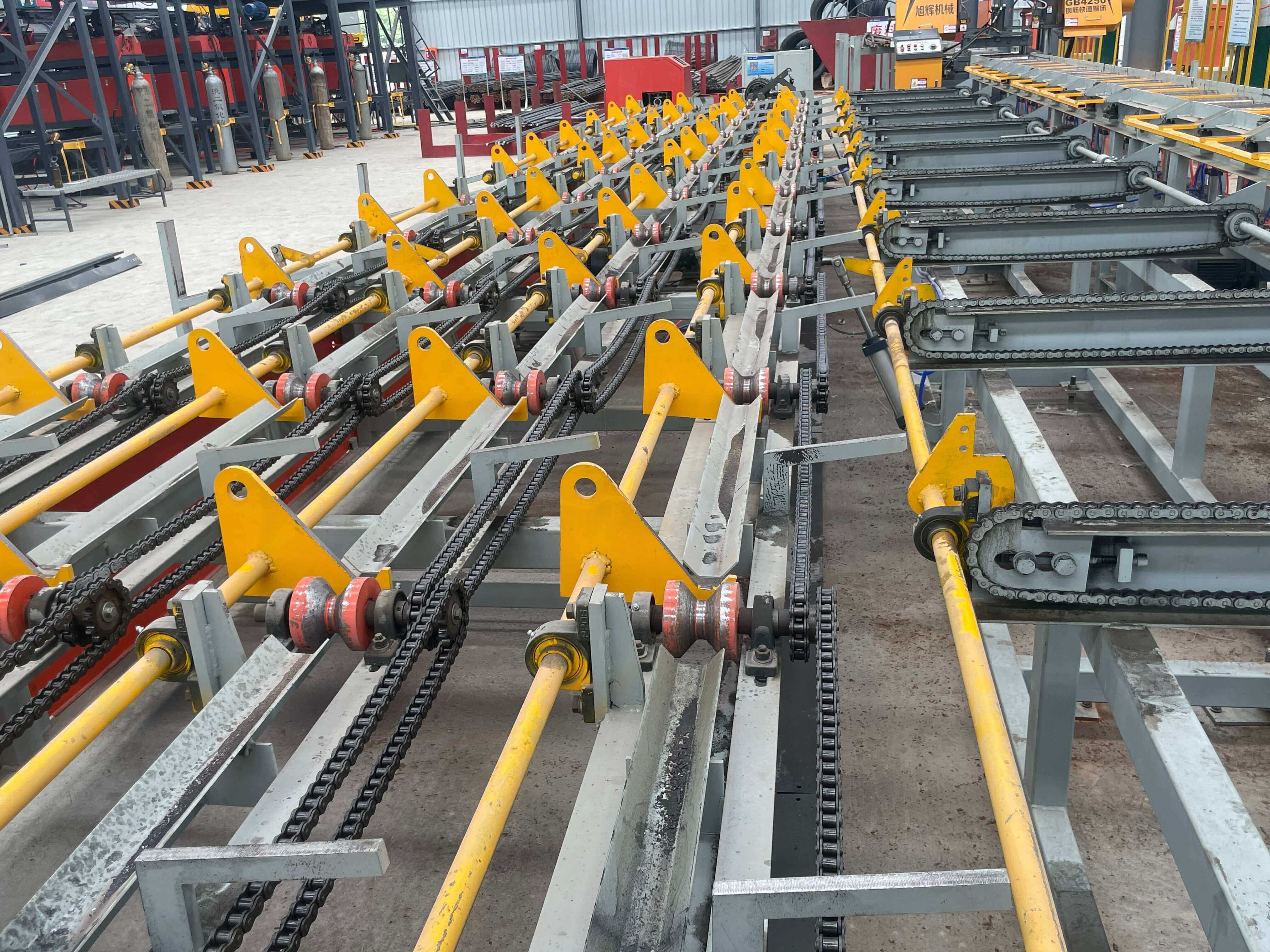 Steel bar processing equipment operation