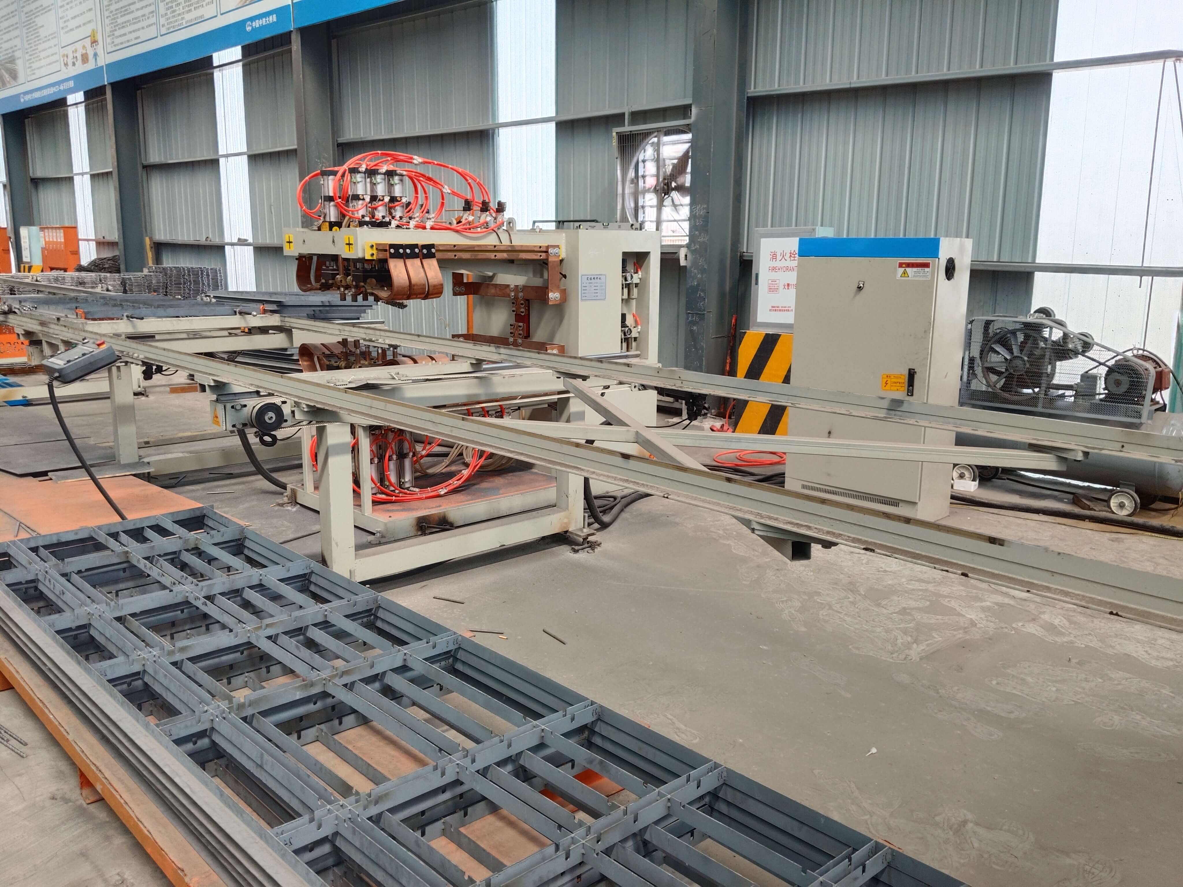 Steel bar processing equipment in factory