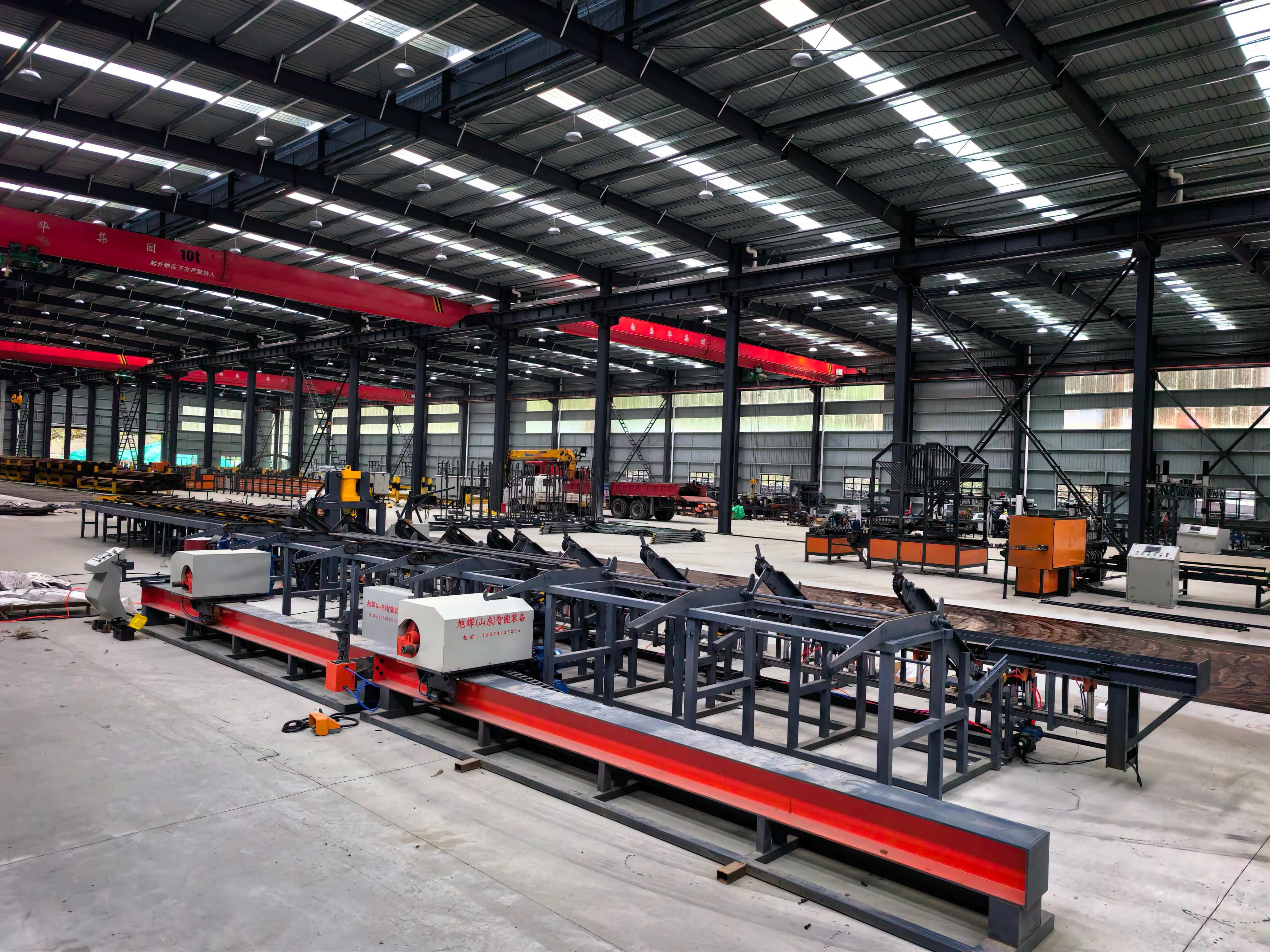 Smart CNC steel bar bending center in factory