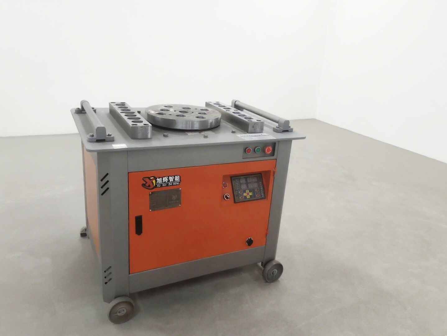Intelligent steel bar bending machine in operation