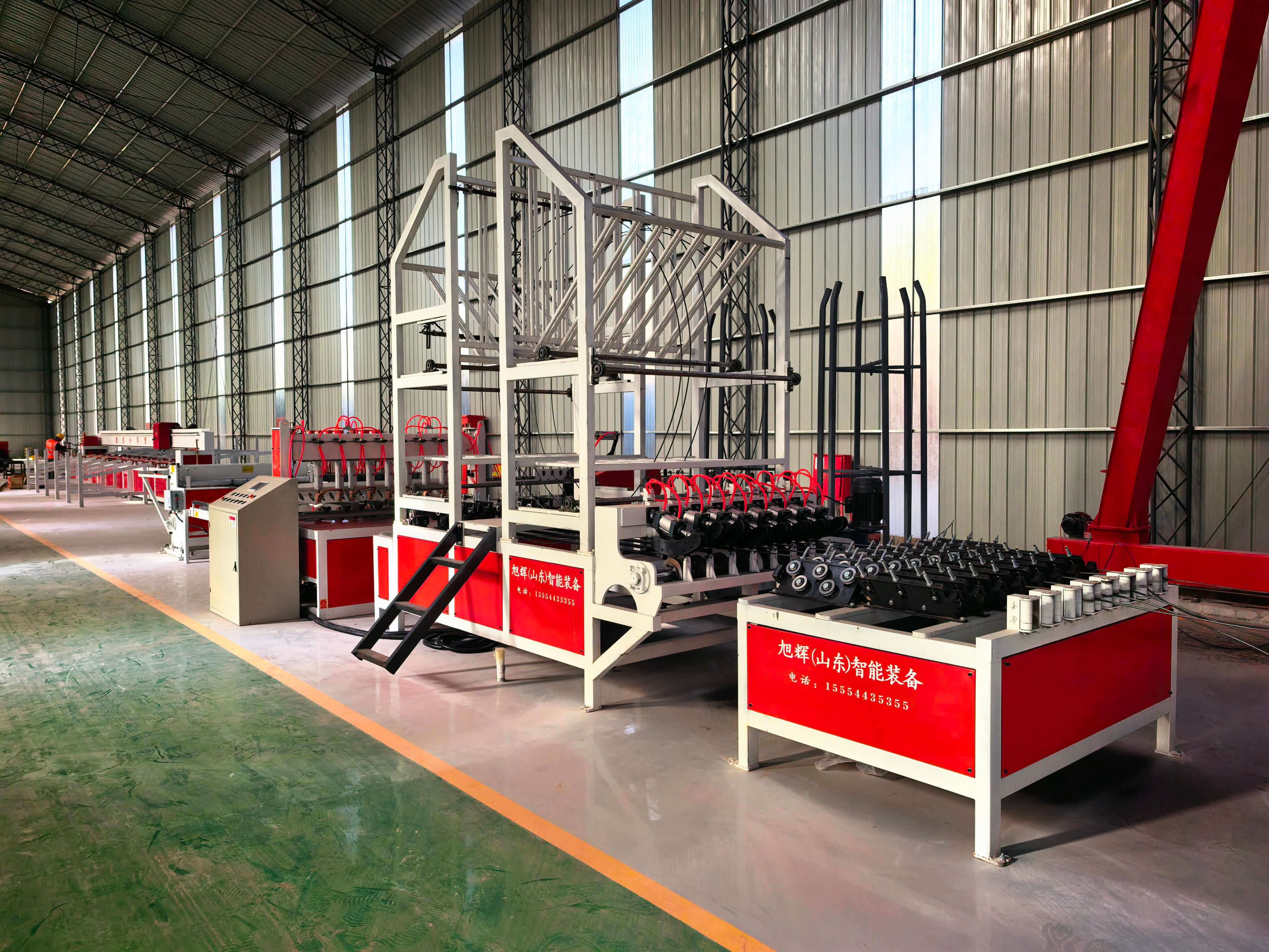 Automatic steel mesh welding line in factory