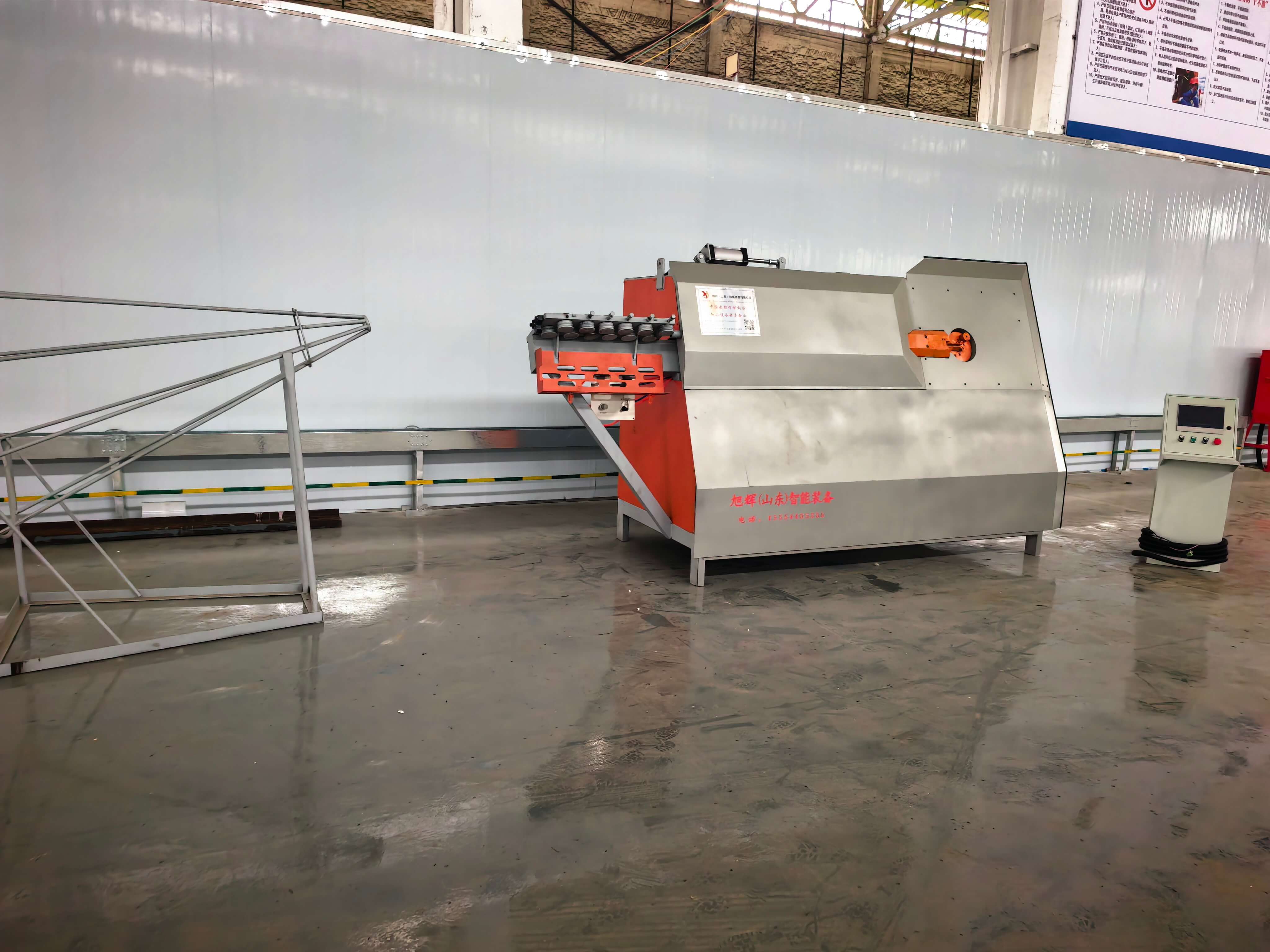 Smart steel rebar stirrup bender in operation
