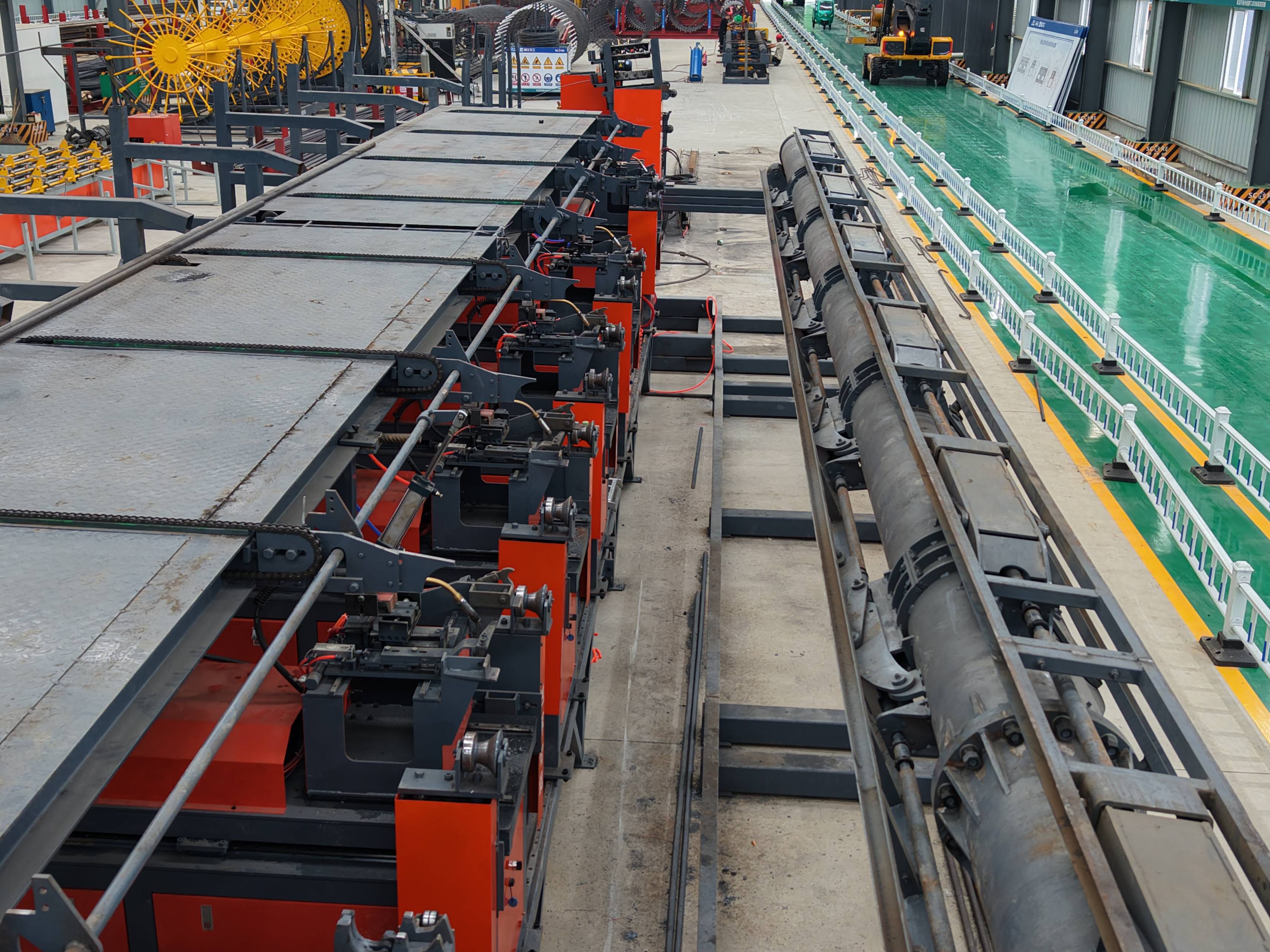 Rebar cage welding station operation