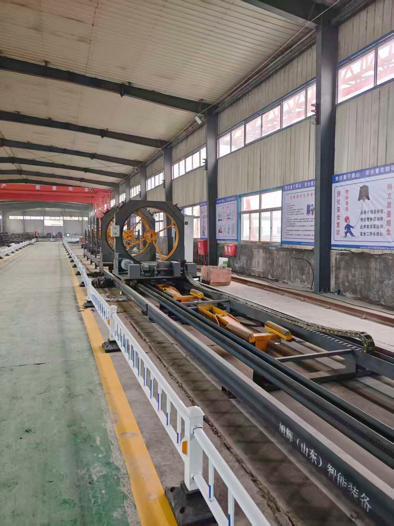 CNC steel bar cage rolling machine in factory production