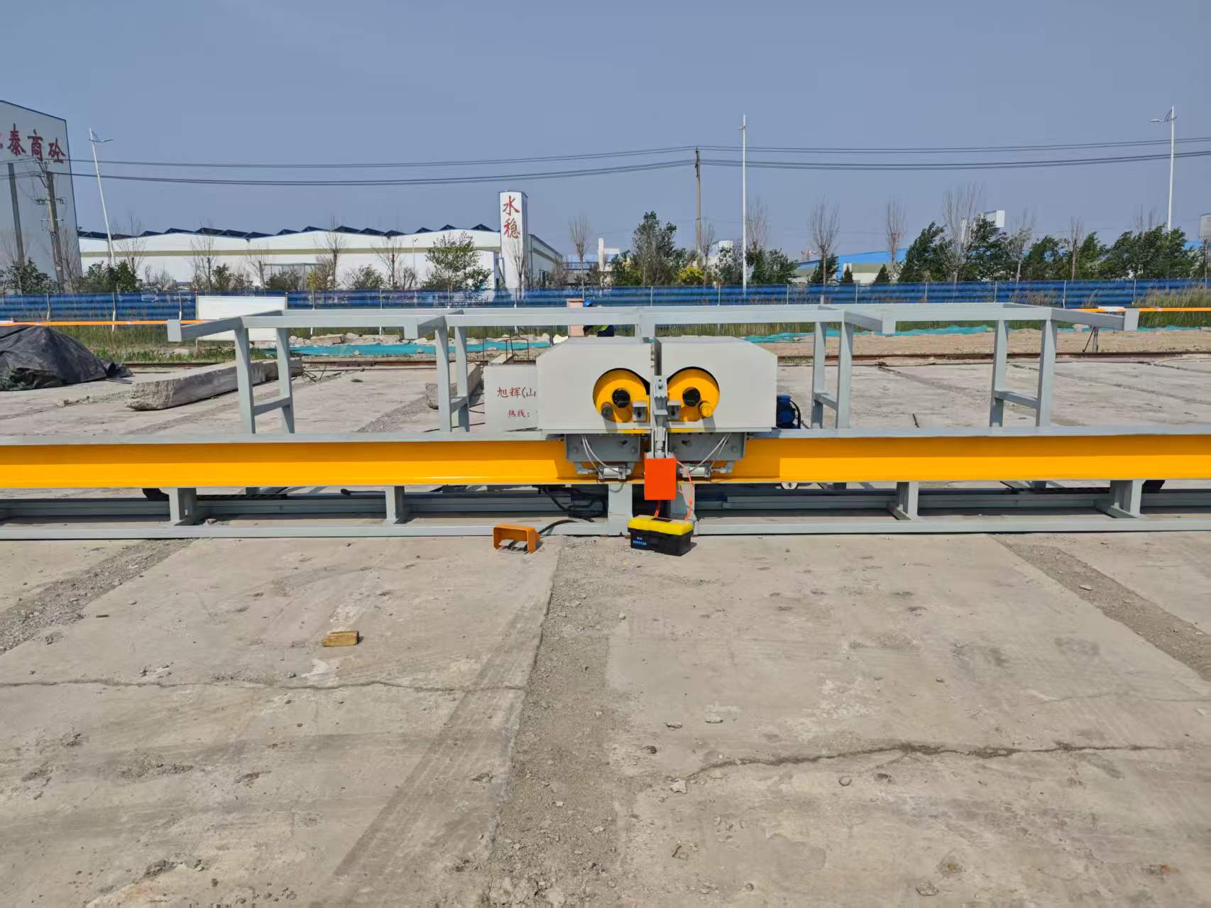 CNC steel bar processing equipment in operation