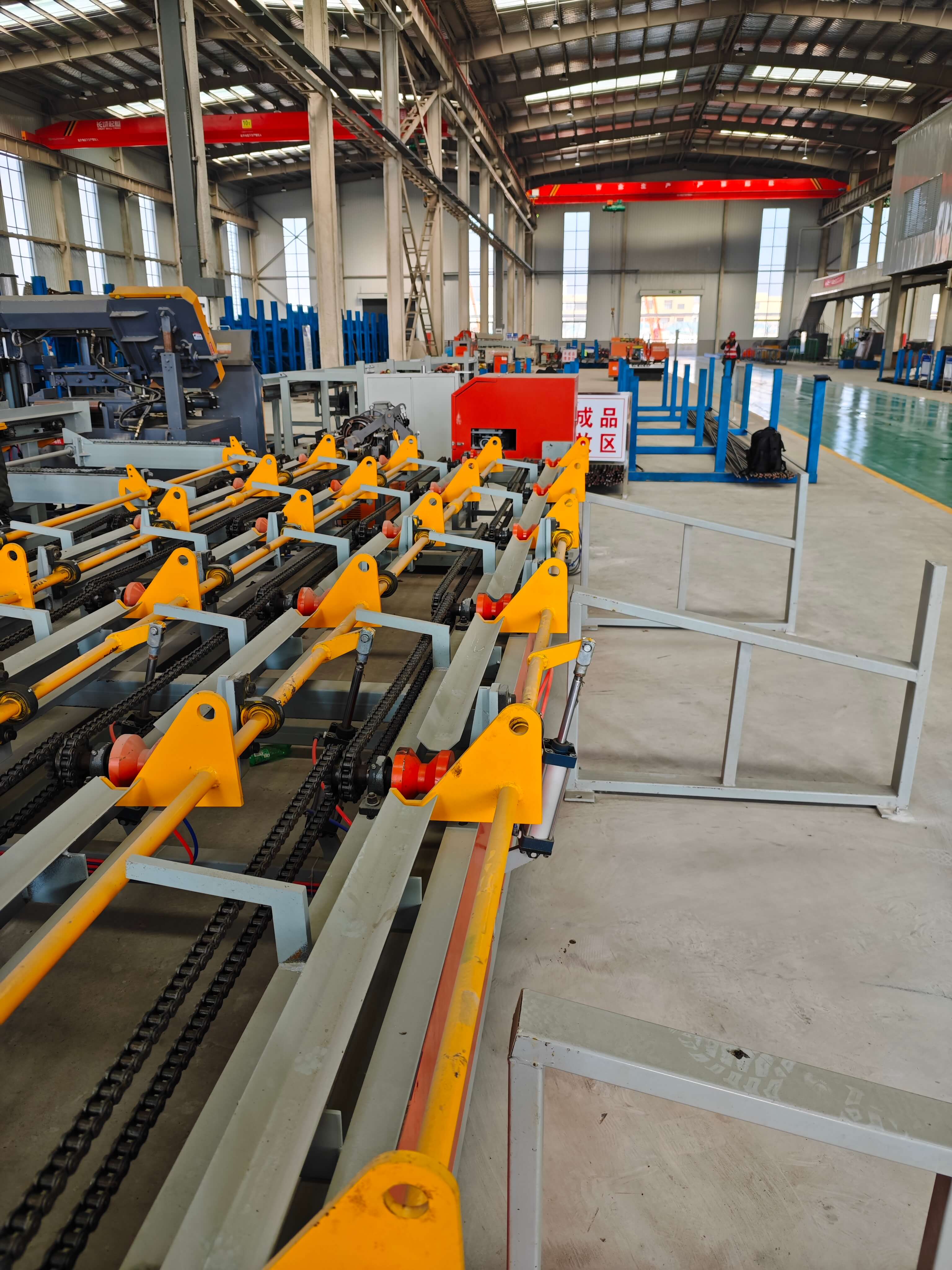 CNC steel bar processing equipment in factory