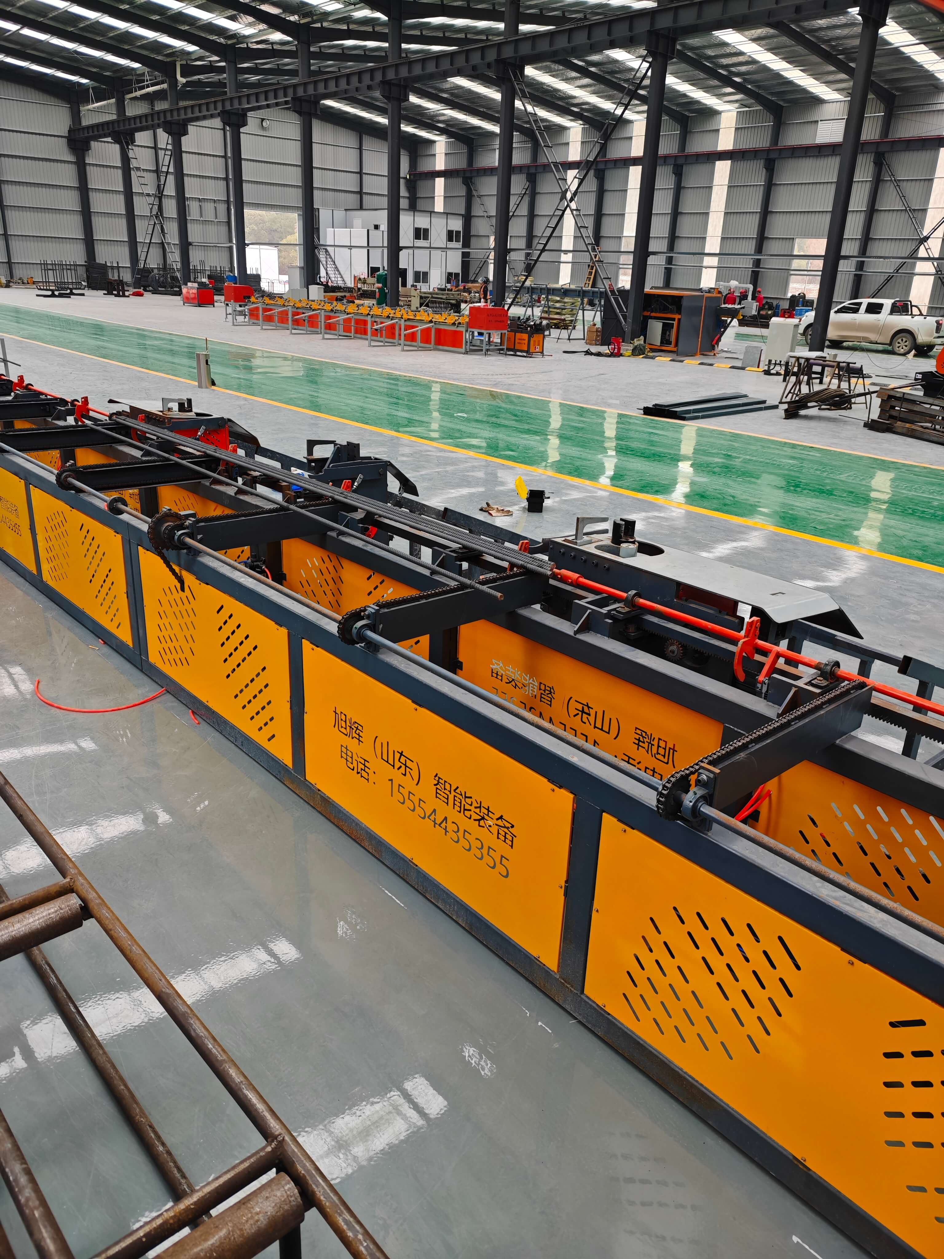 Rebar bending process in intelligent four-head machine