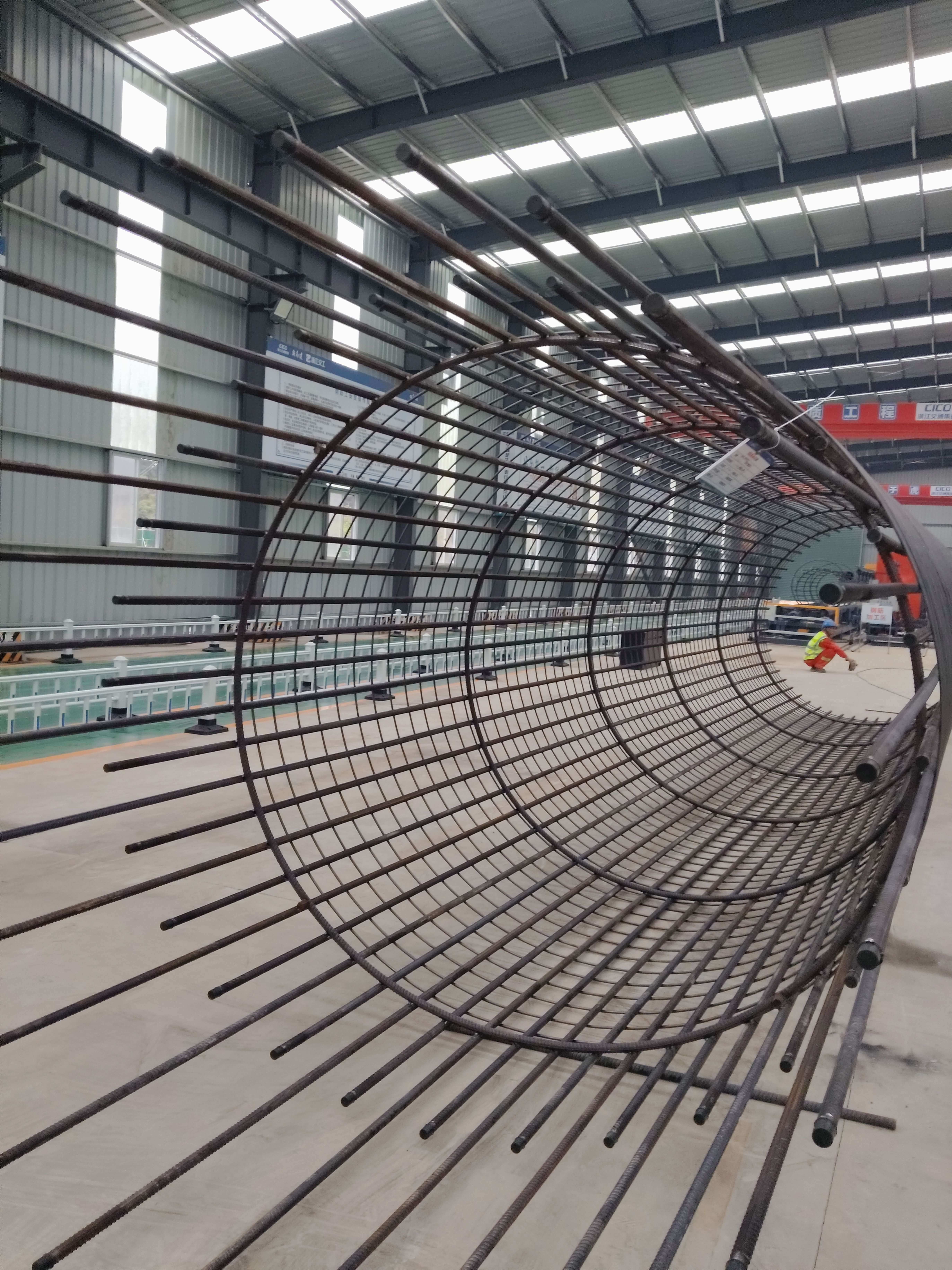 CNC steel bar rolling machine in operation