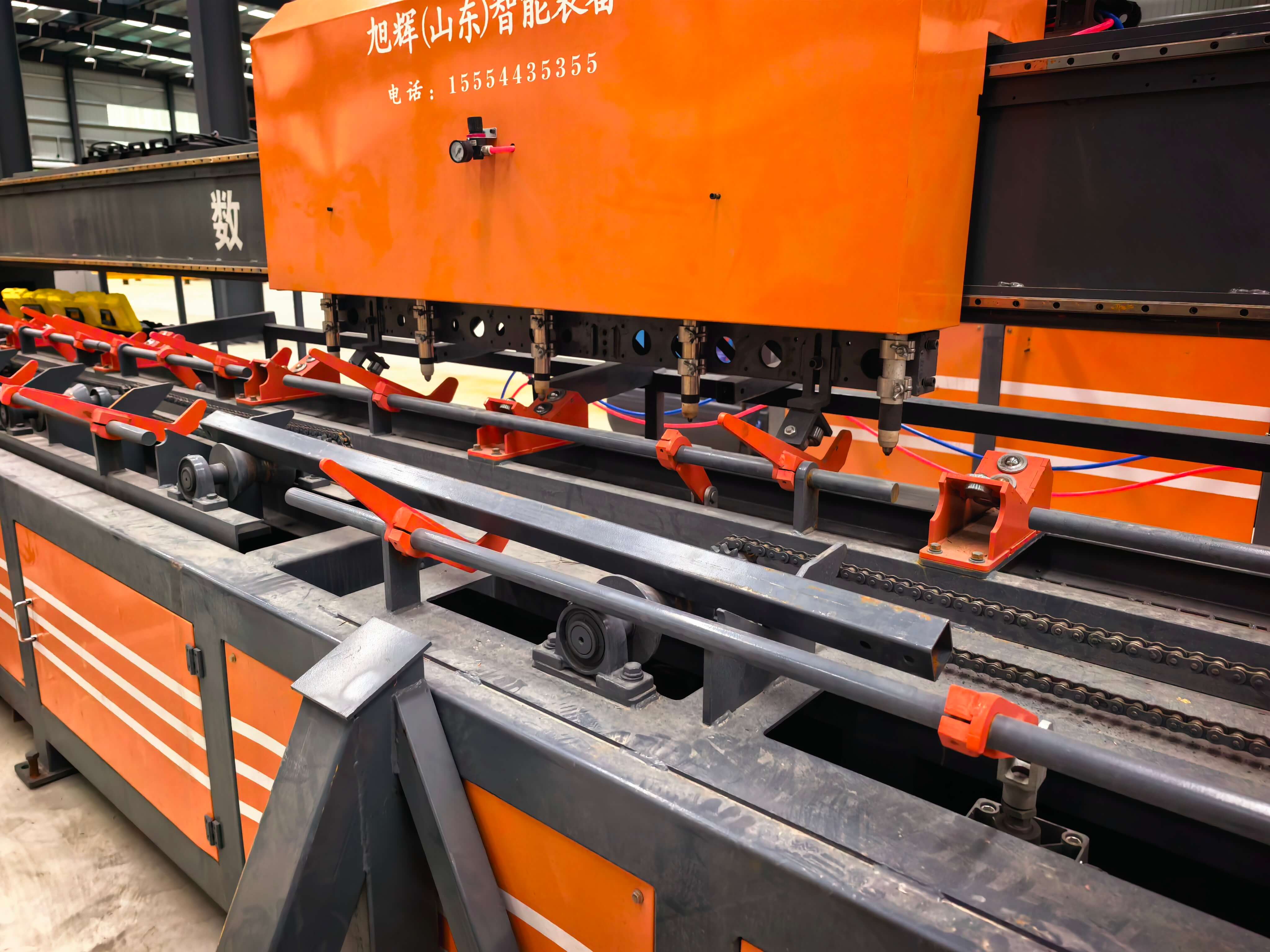Automatic small duct processing line in factory