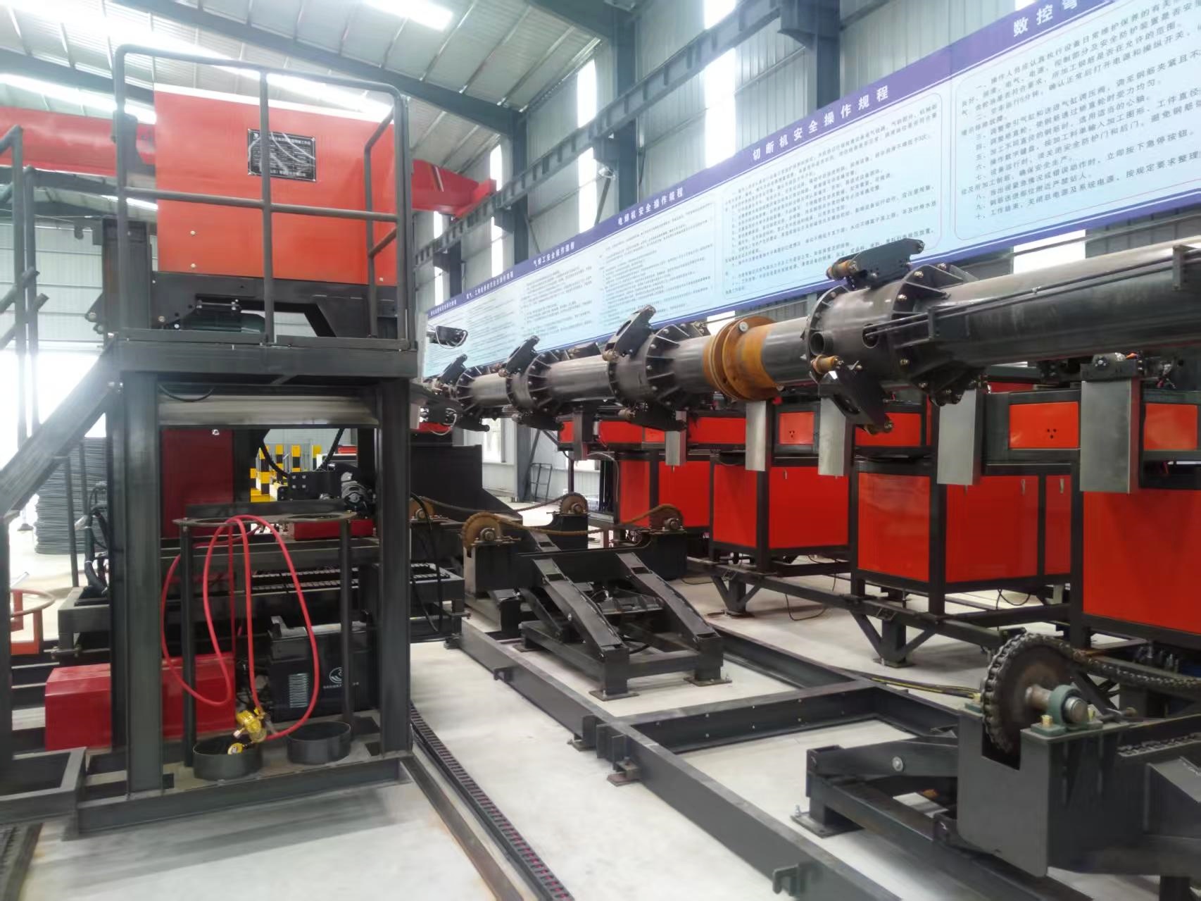 CNC steel cage welding station in factory