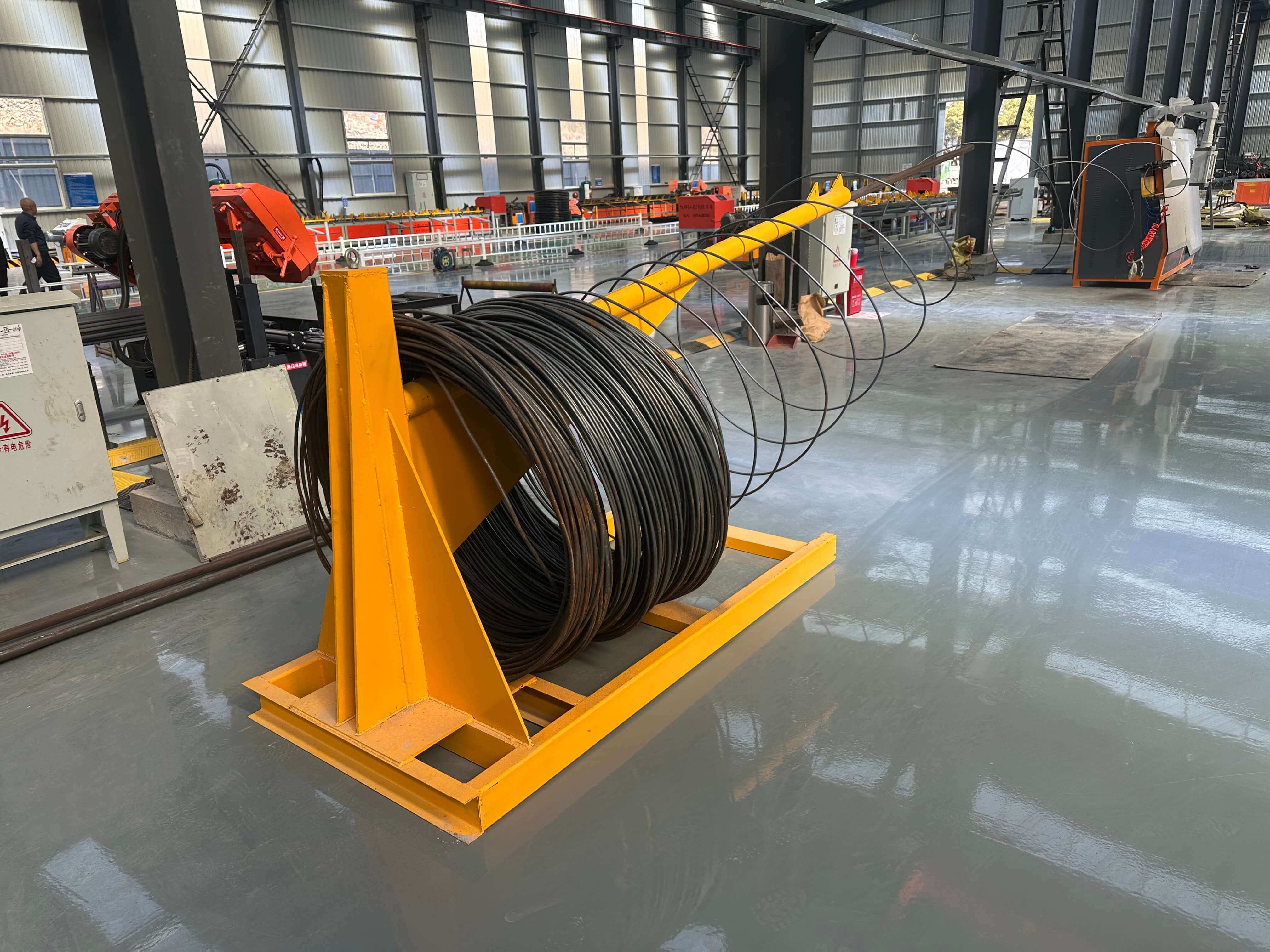 Rebar stirrup bender operation demonstration