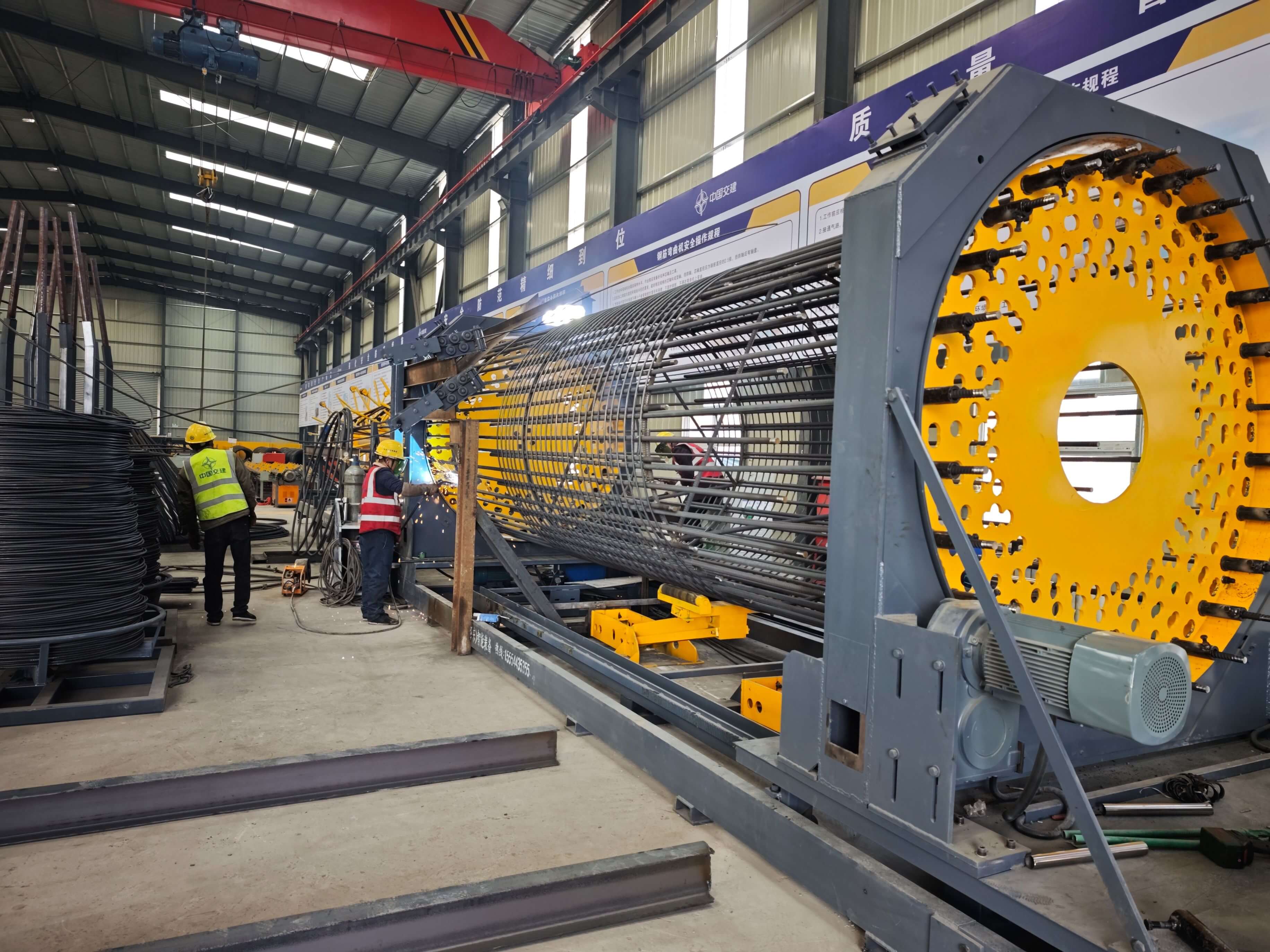 Rebar cage production line operation