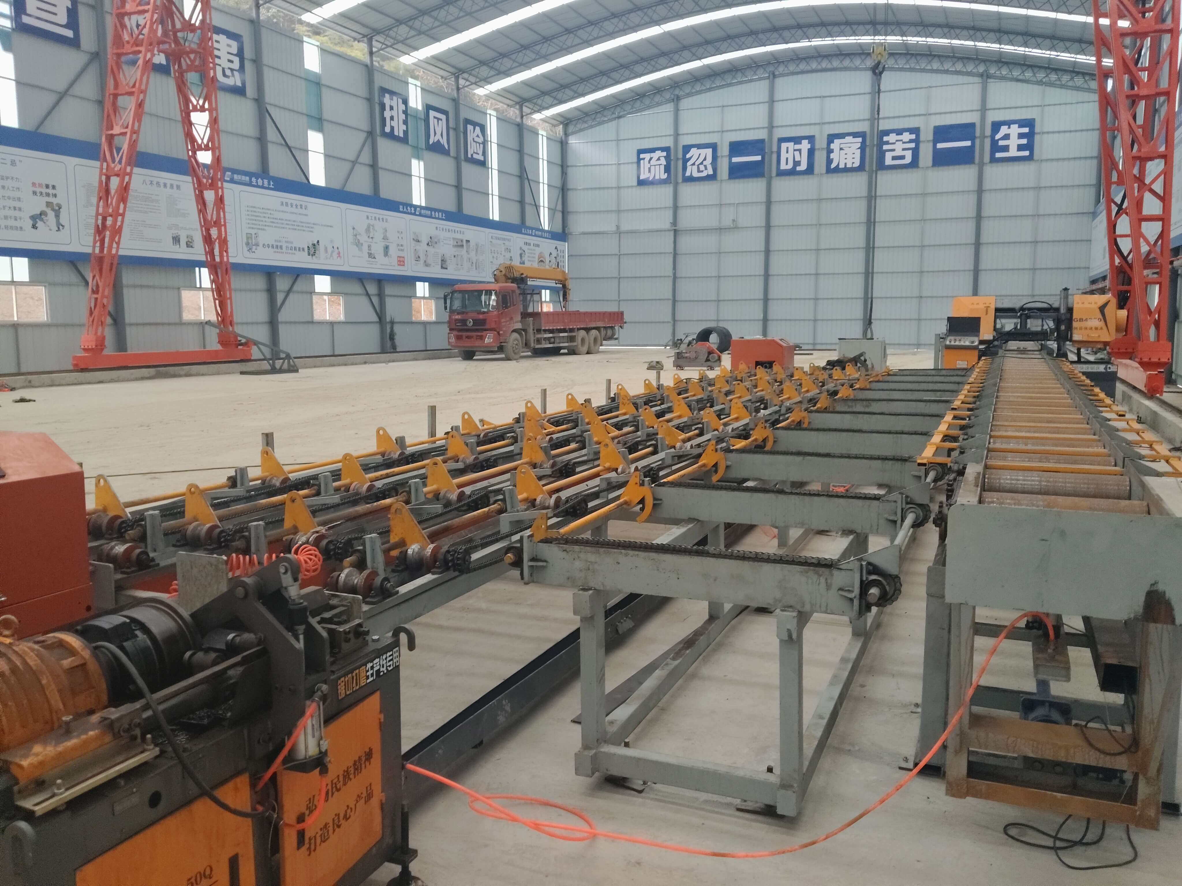 CNC rebar cutting threading machine in factory