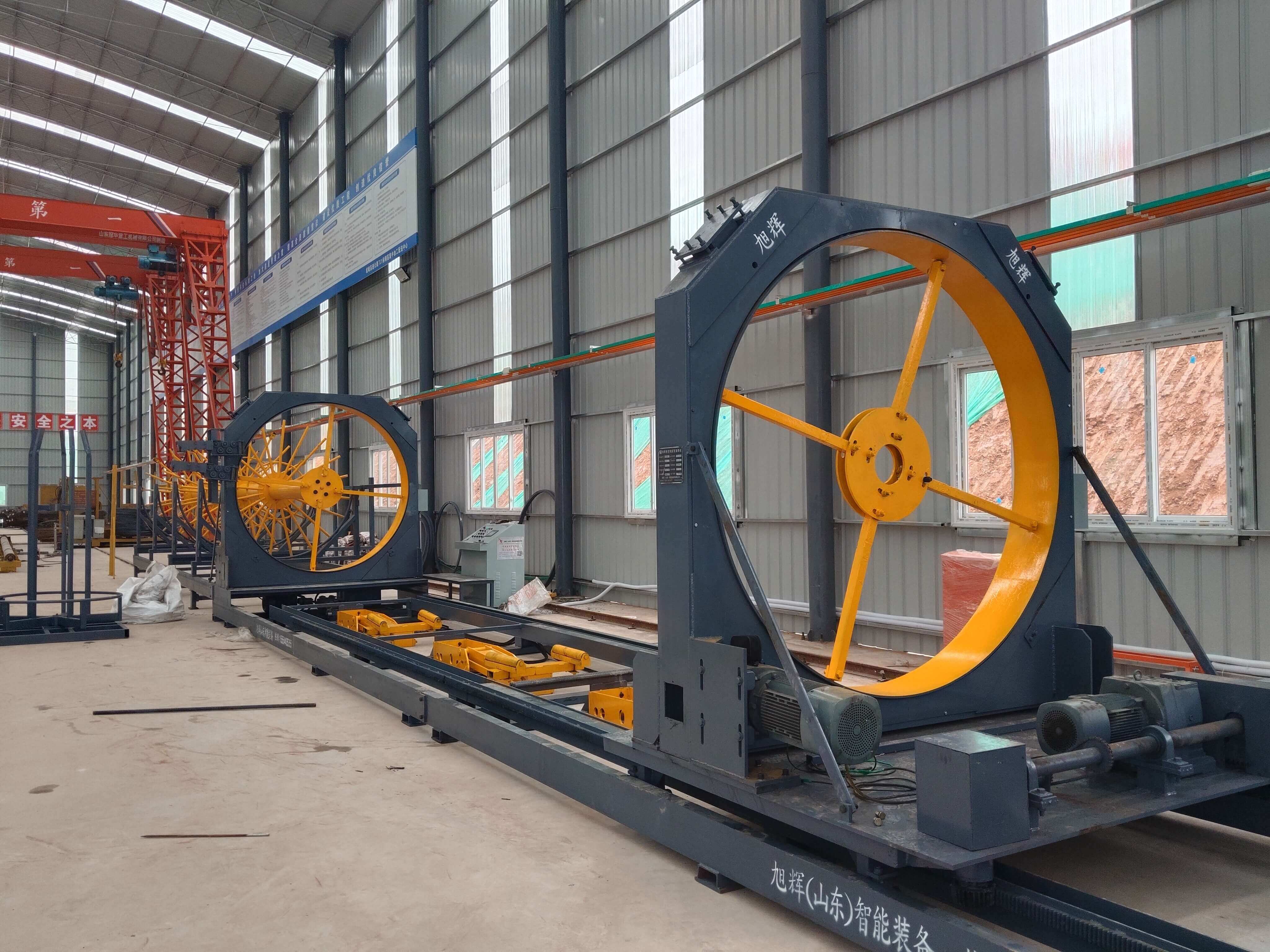 Steel cage forming machine in factory production