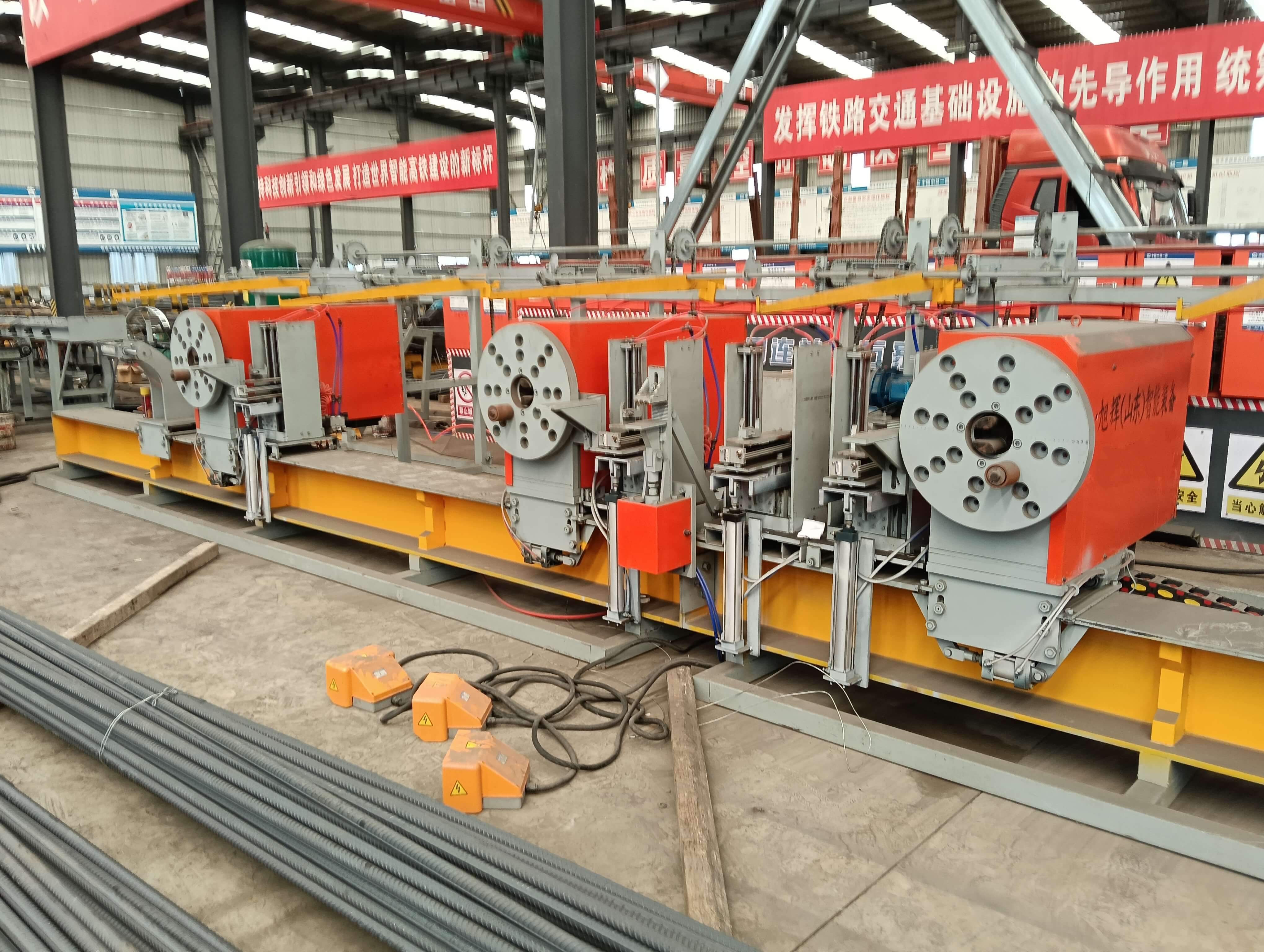 Rebar bending process with numerical control equipment