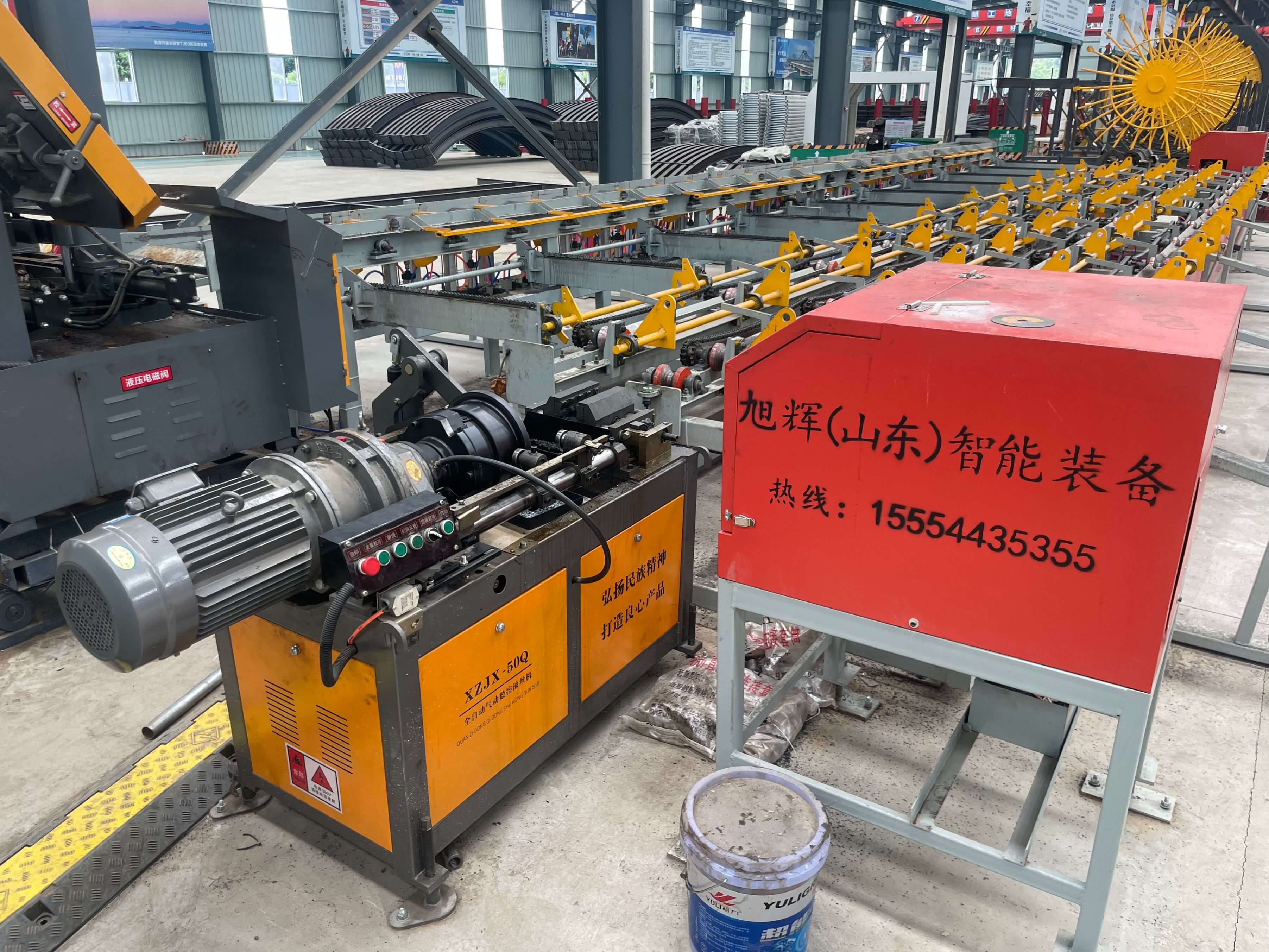 Steel bar processing equipment in factory