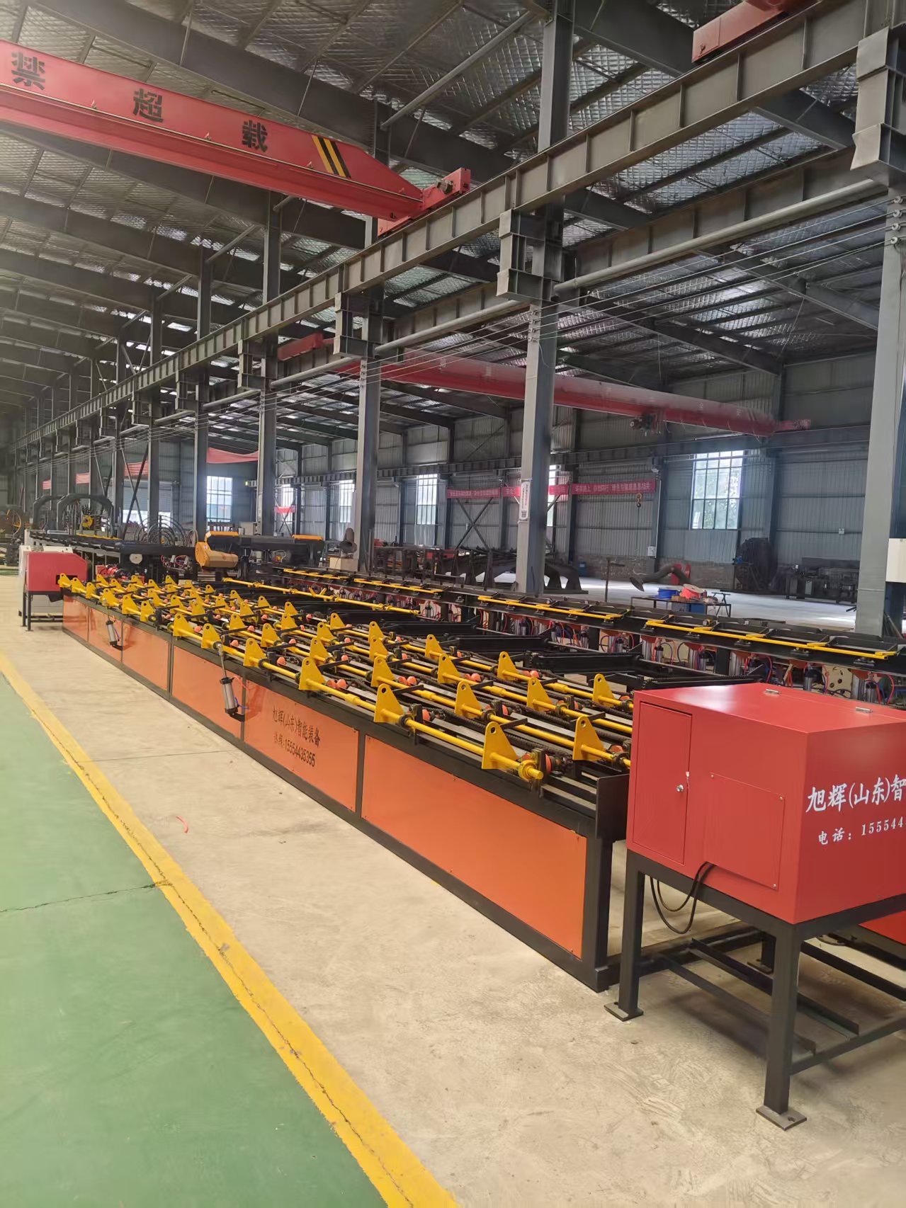 Rebar cutting threading grinding production line operation